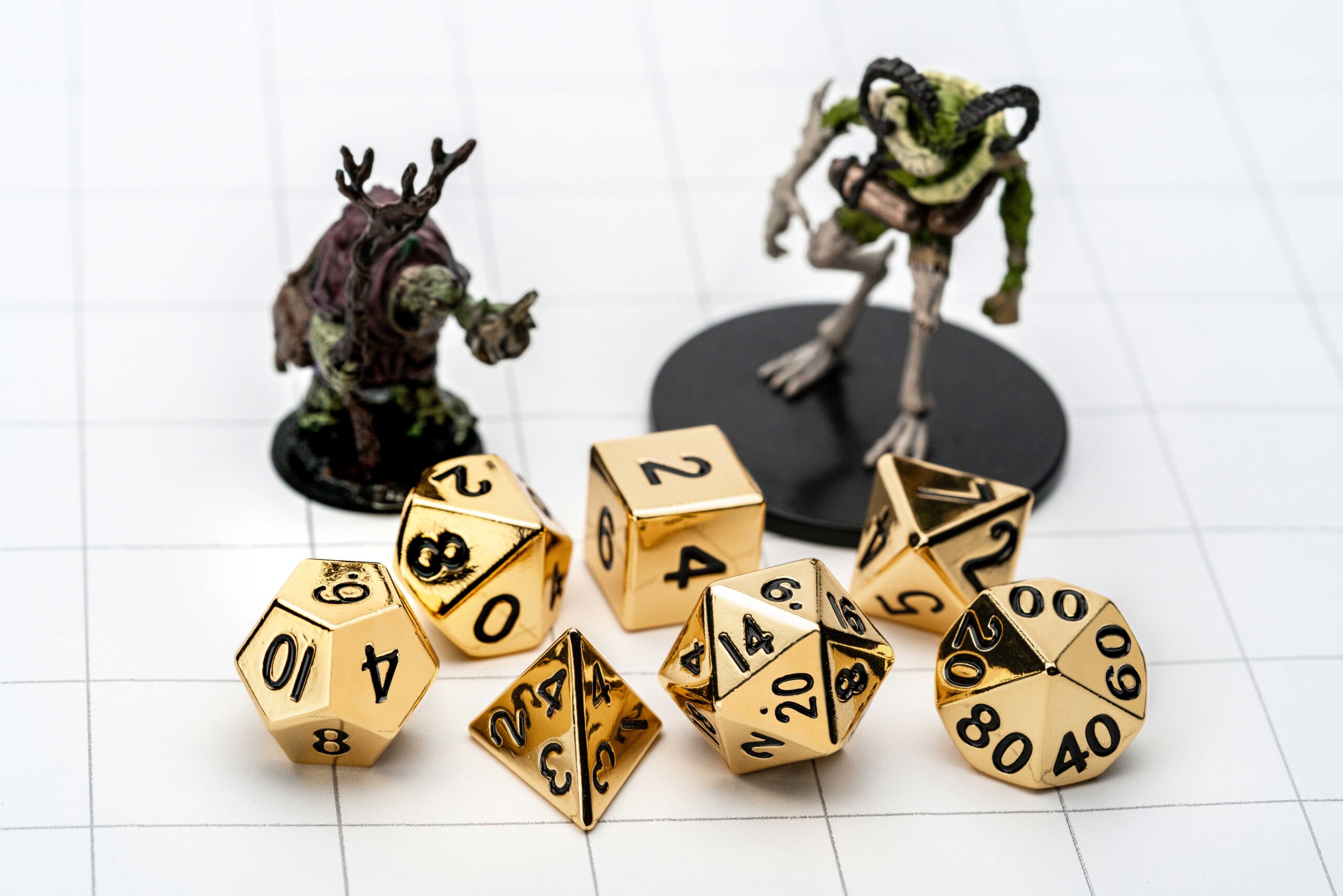 Gold 16mm Polyhedral Dice Set
