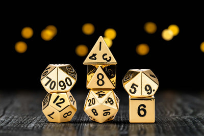 Gold 16mm Polyhedral Dice Set, image 7
