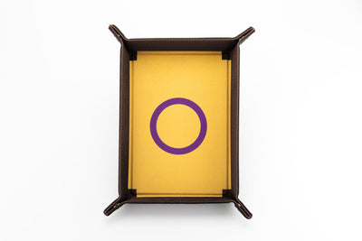 Pride Velvet Dice Tray With Leather Backing, Intersex