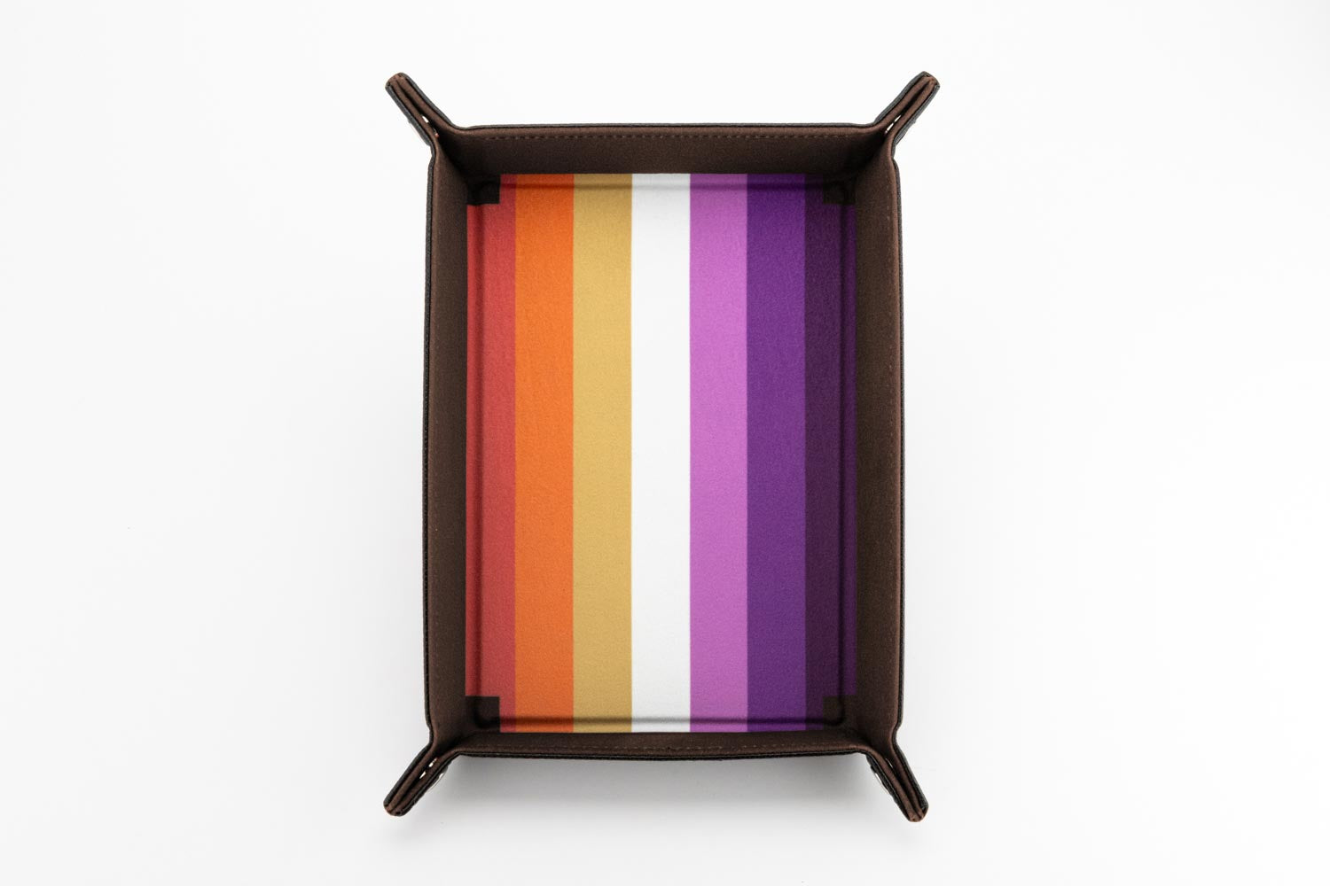 Pride Velvet Dice Tray With Leather Backing