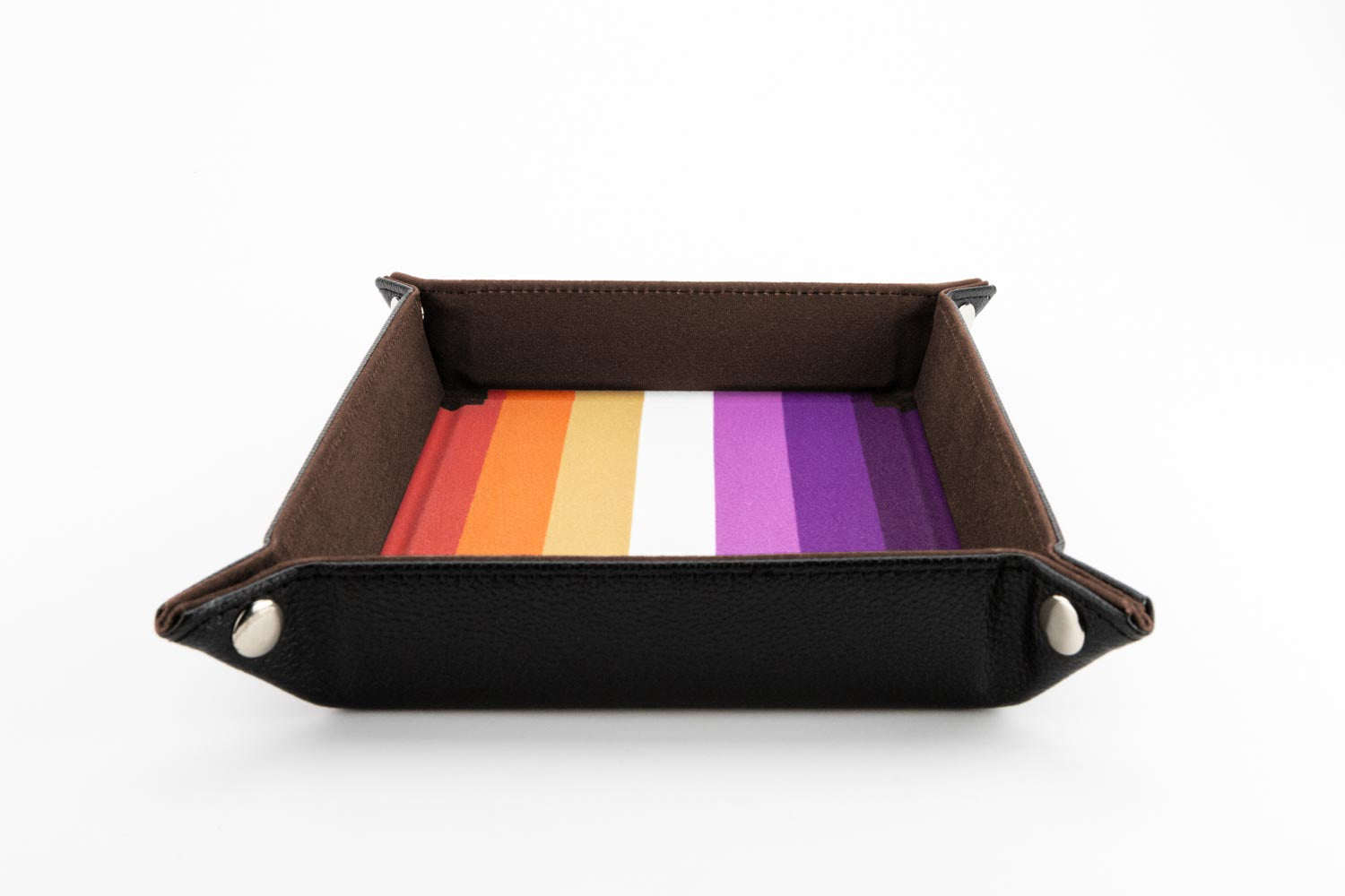 Pride Velvet Dice Tray With Leather Backing