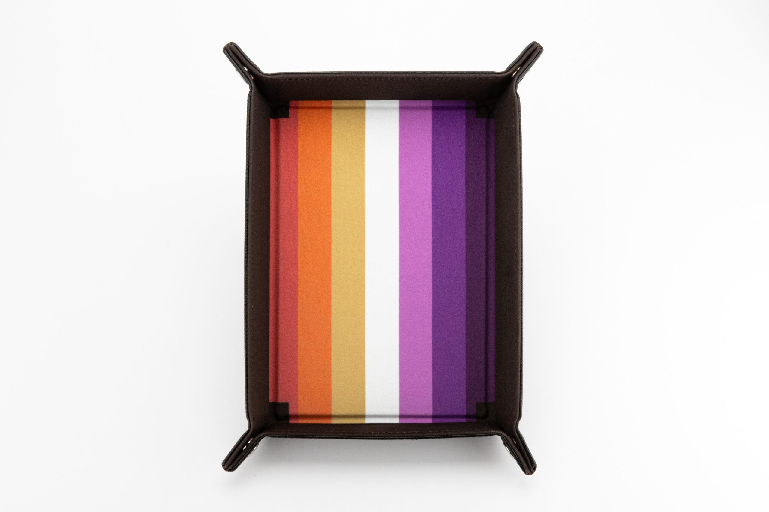 Pride Velvet Dice Tray With Leather Backing
