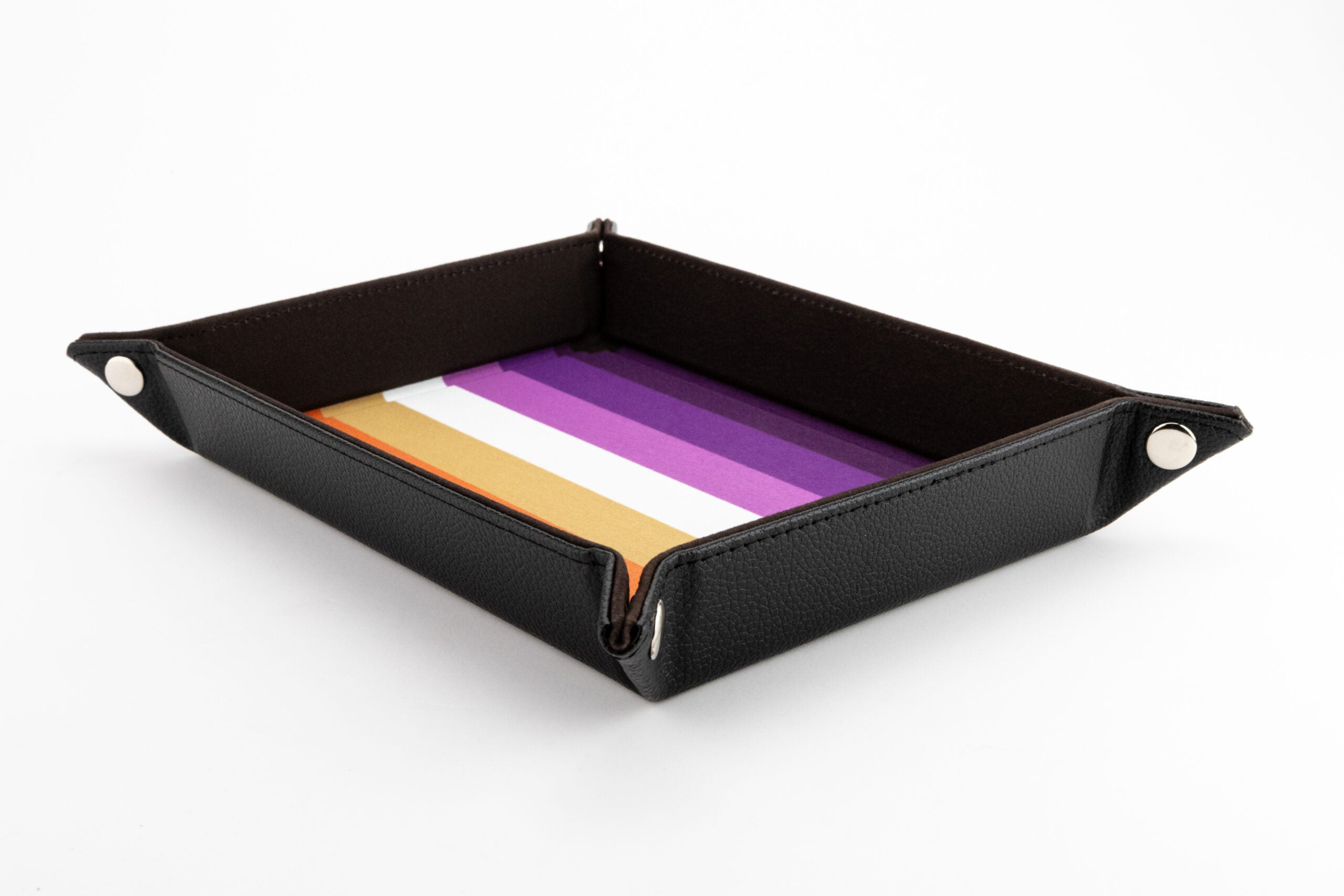 Pride Velvet Dice Tray With Leather Backing