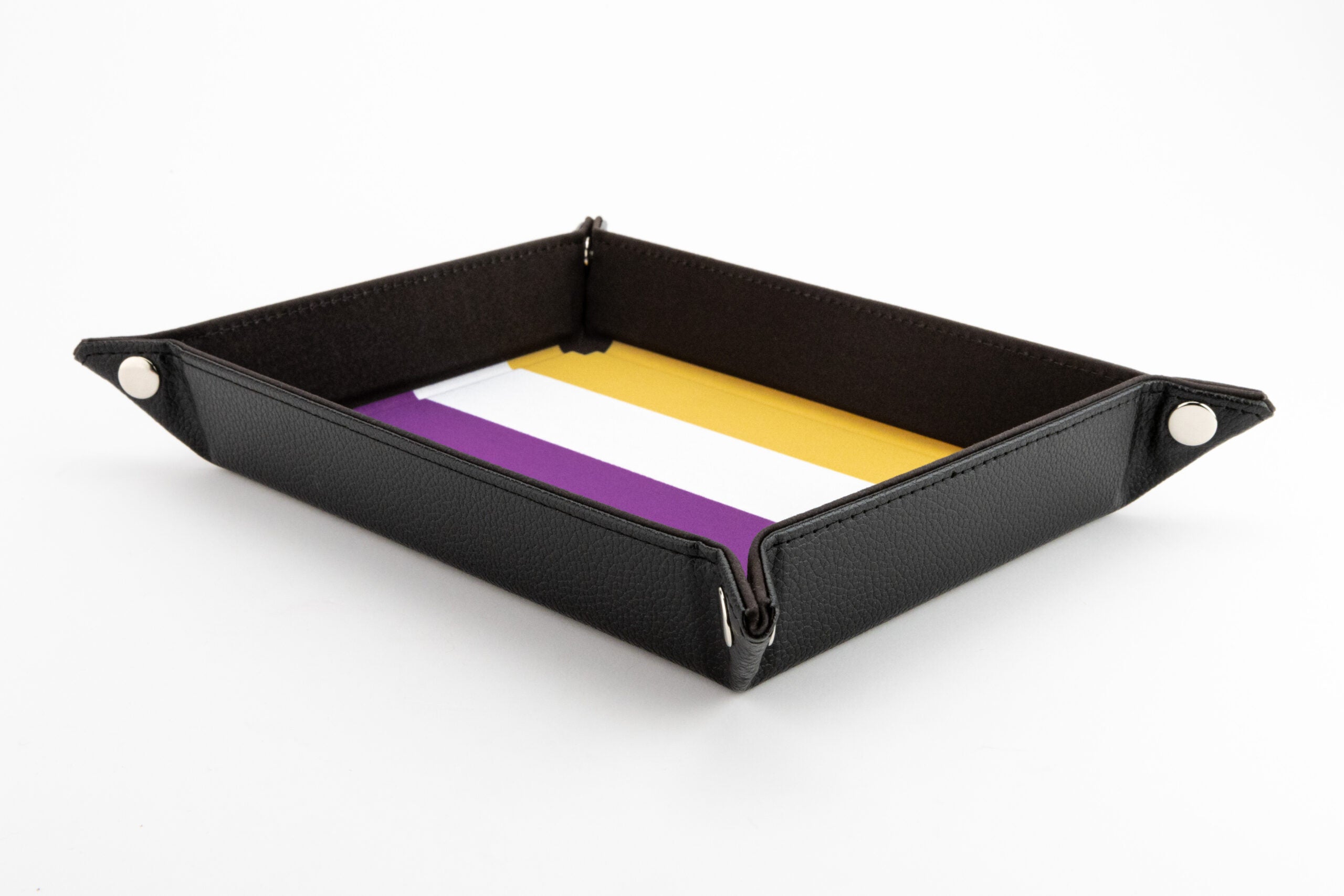 Pride Velvet Dice Tray With Leather Backing