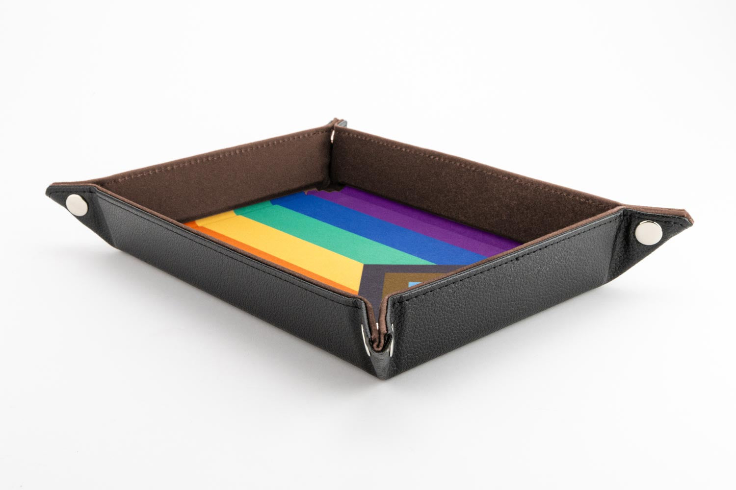 Pride Velvet Dice Tray With Leather Backing