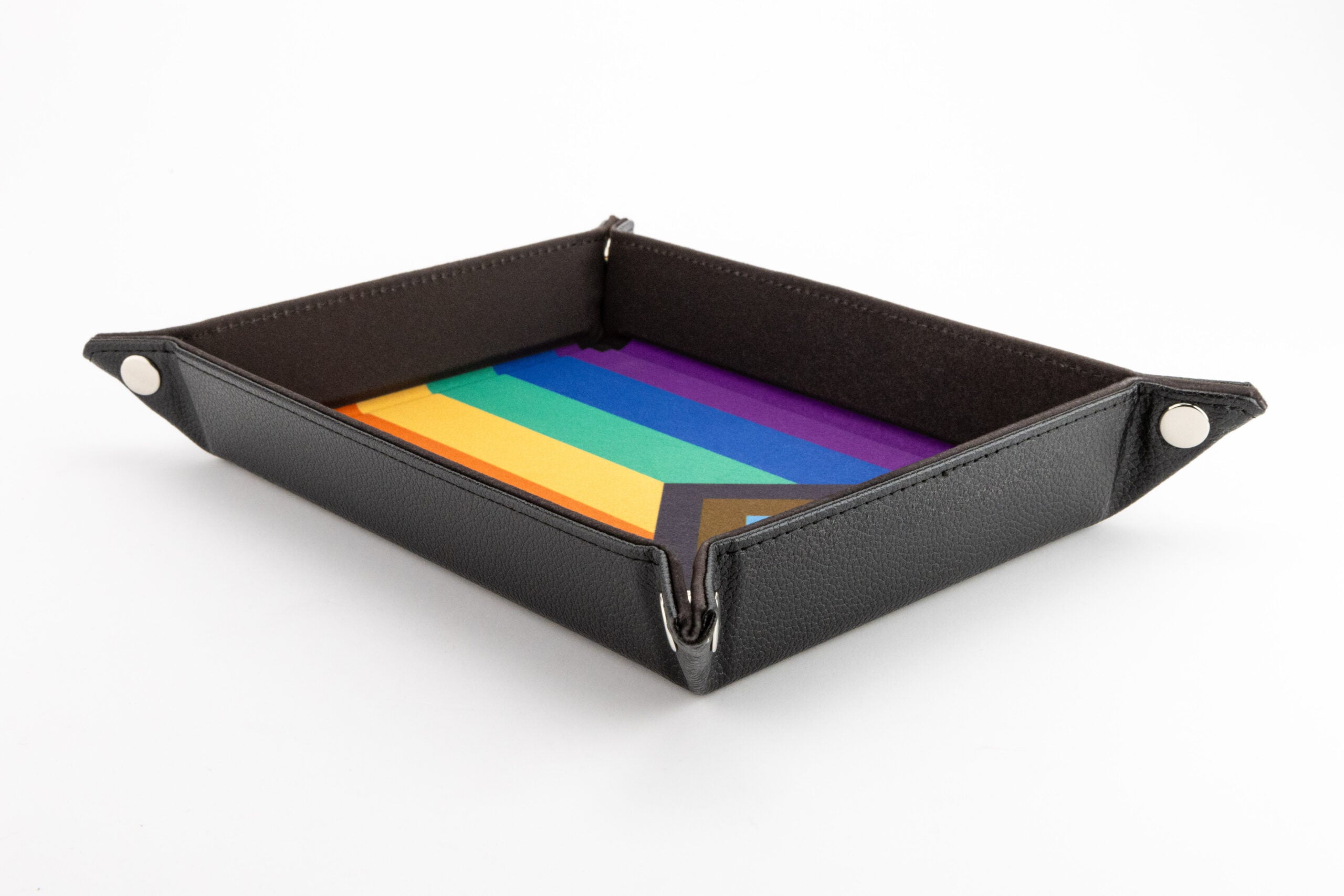 Pride Velvet Dice Tray With Leather Backing