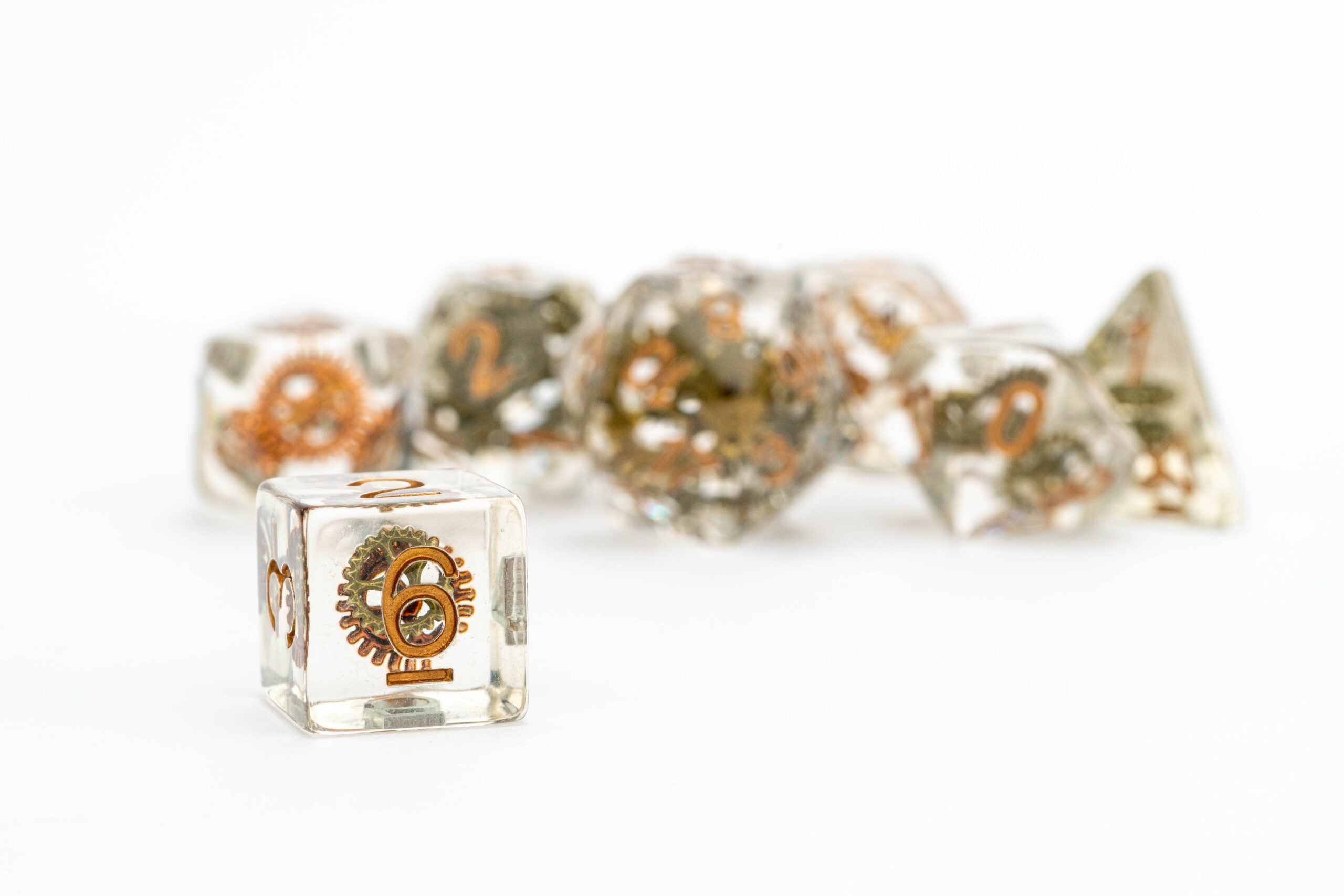 Gear Dice 16mm Resin Poly Dice Set