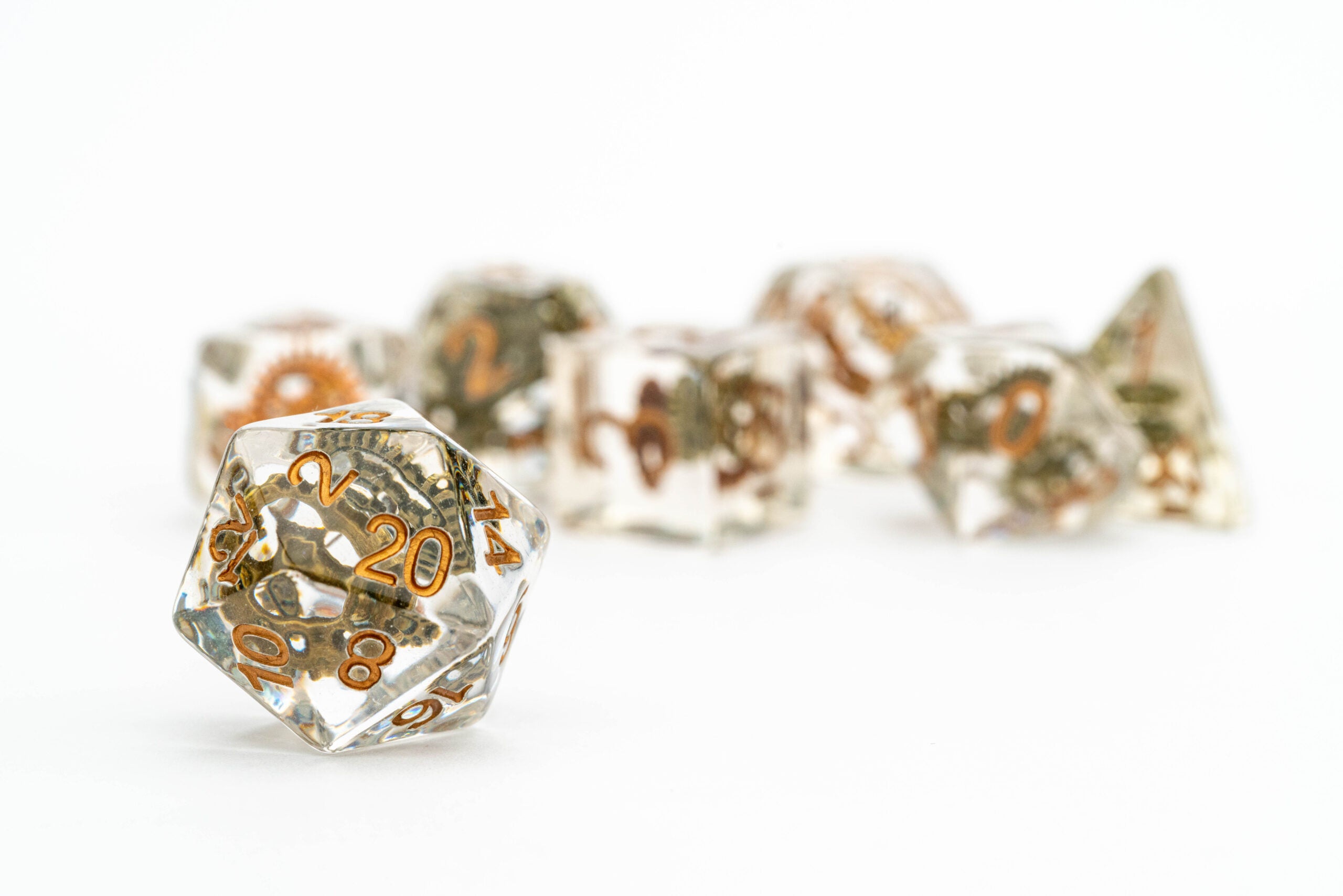 Gear Dice 16mm Resin Poly Dice Set