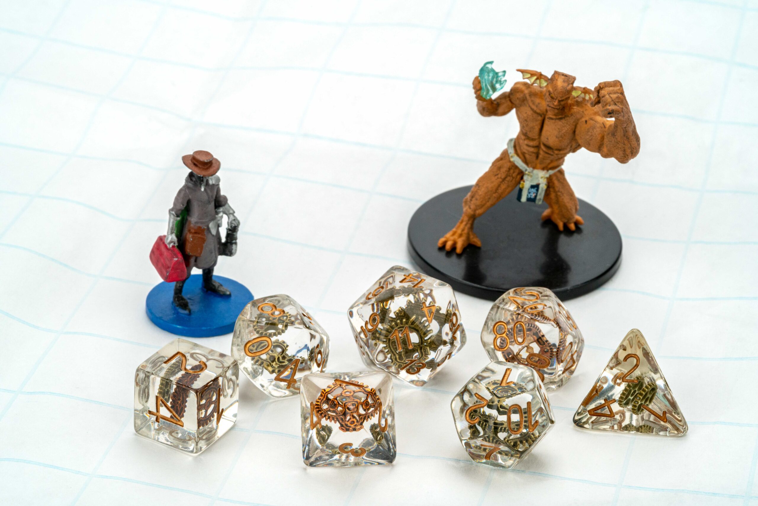 Gear Dice 16mm Resin Poly Dice Set
