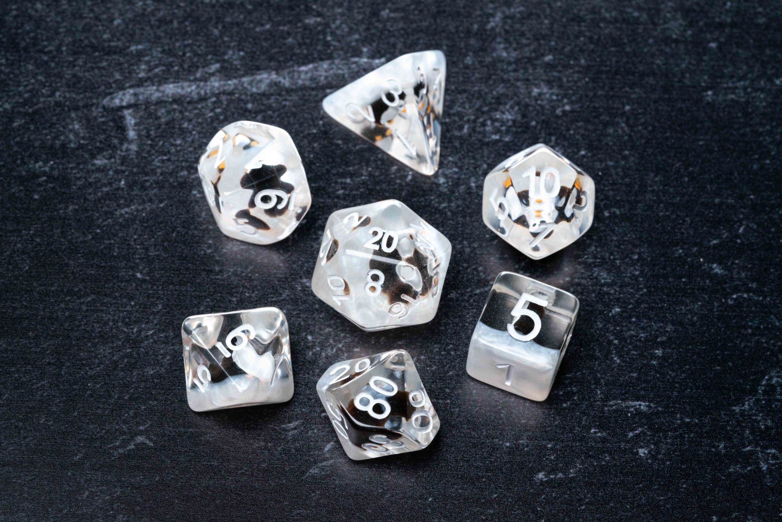 Penguin Dice 16mm Resin Poly Dice Set