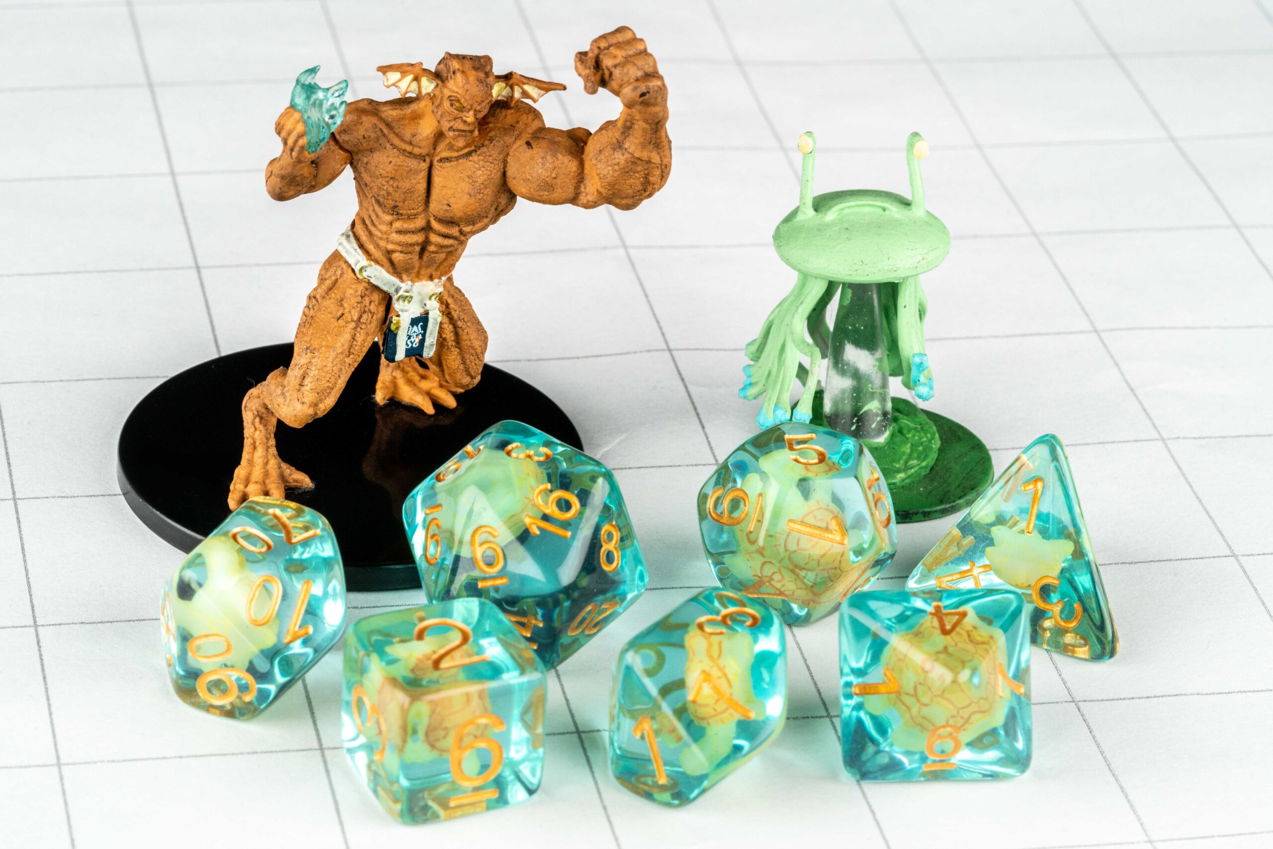 Turtle Dice 16mm Resin Poly Dice Set
