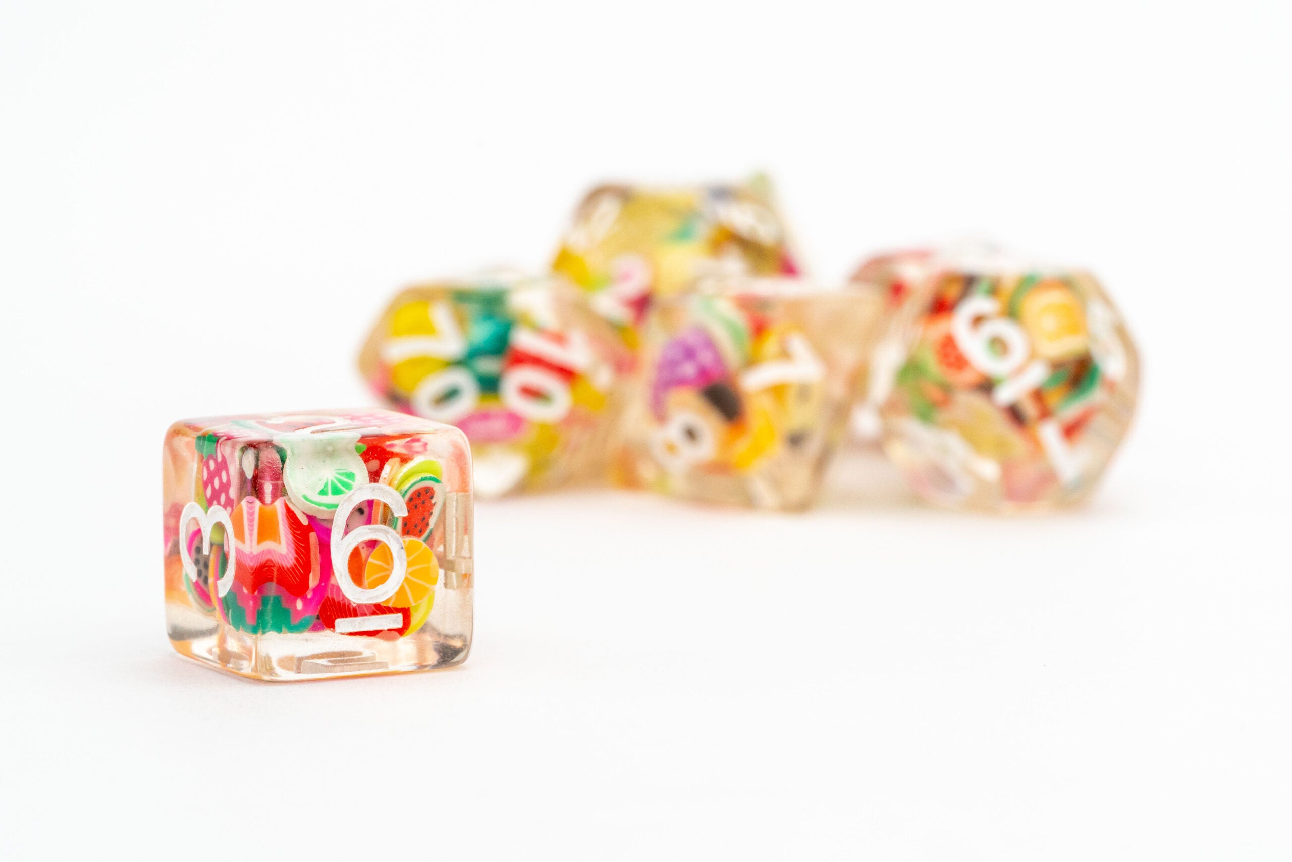 Fruit Dice 16mm Resin Poly Dice Set