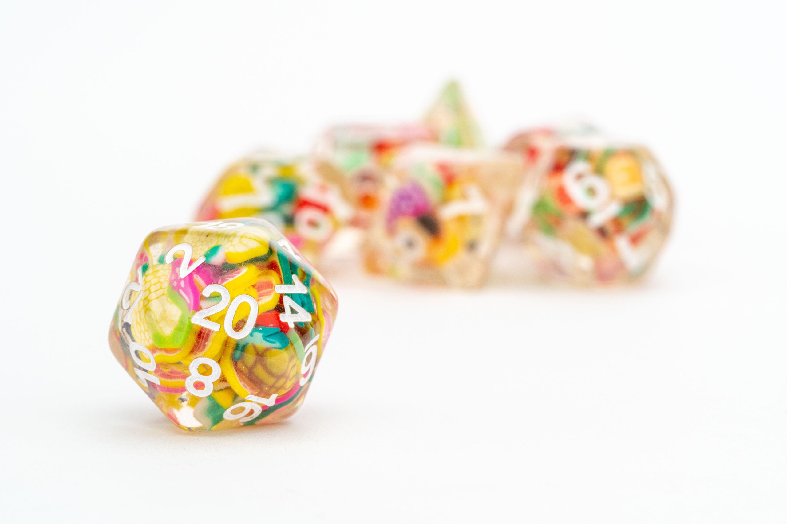 Fruit Dice 16mm Resin Poly Dice Set