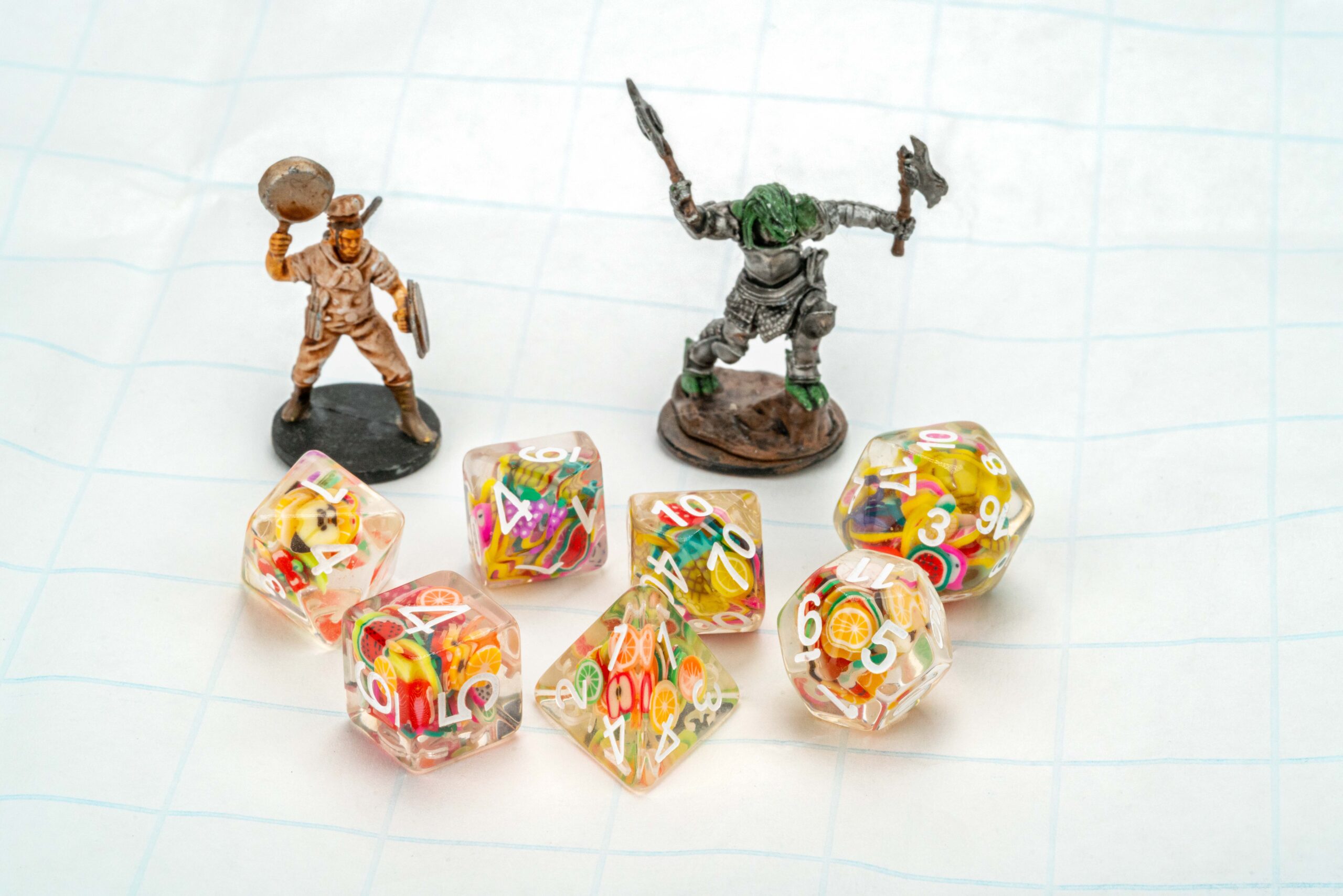 Fruit Dice 16mm Resin Poly Dice Set