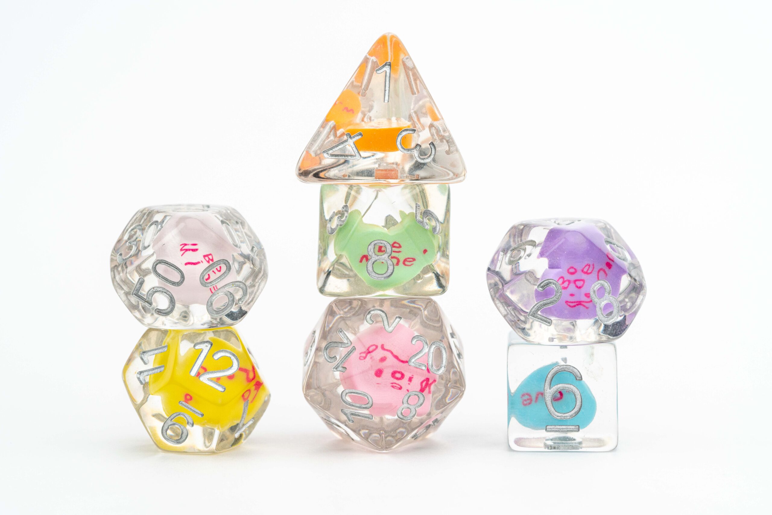 Love Dice 16mm Resin Poly Dice Set