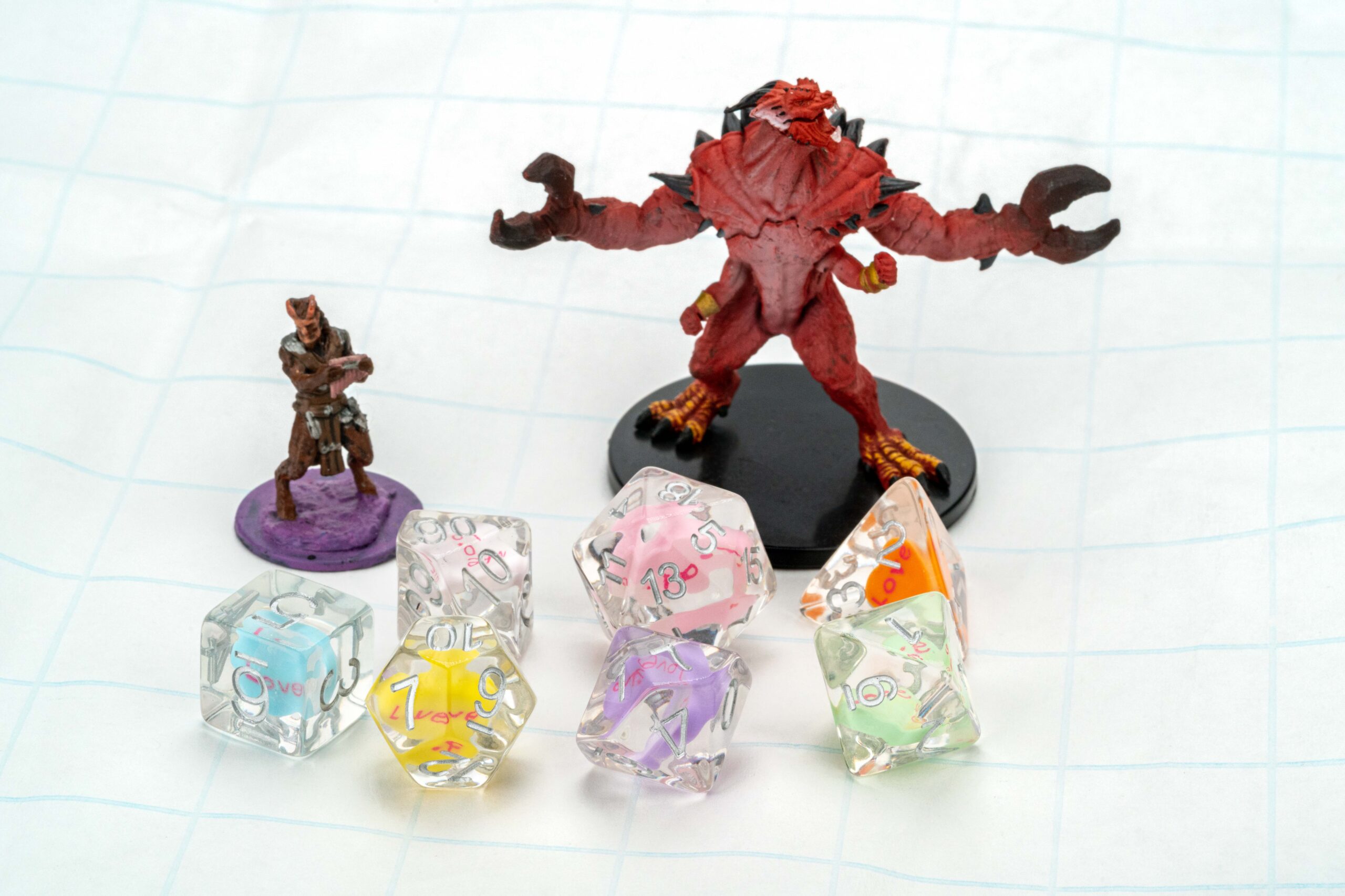 Love Dice 16mm Resin Poly Dice Set