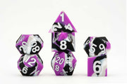 Sharp Edge Silicone Rubber Dice Set: Asexual Pride