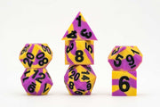 Sharp Edge Silicone Rubber Dice Set: Intersex Pride