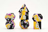 Sharp Edge Silicone Rubber Dice Set: Nonbinary Pride