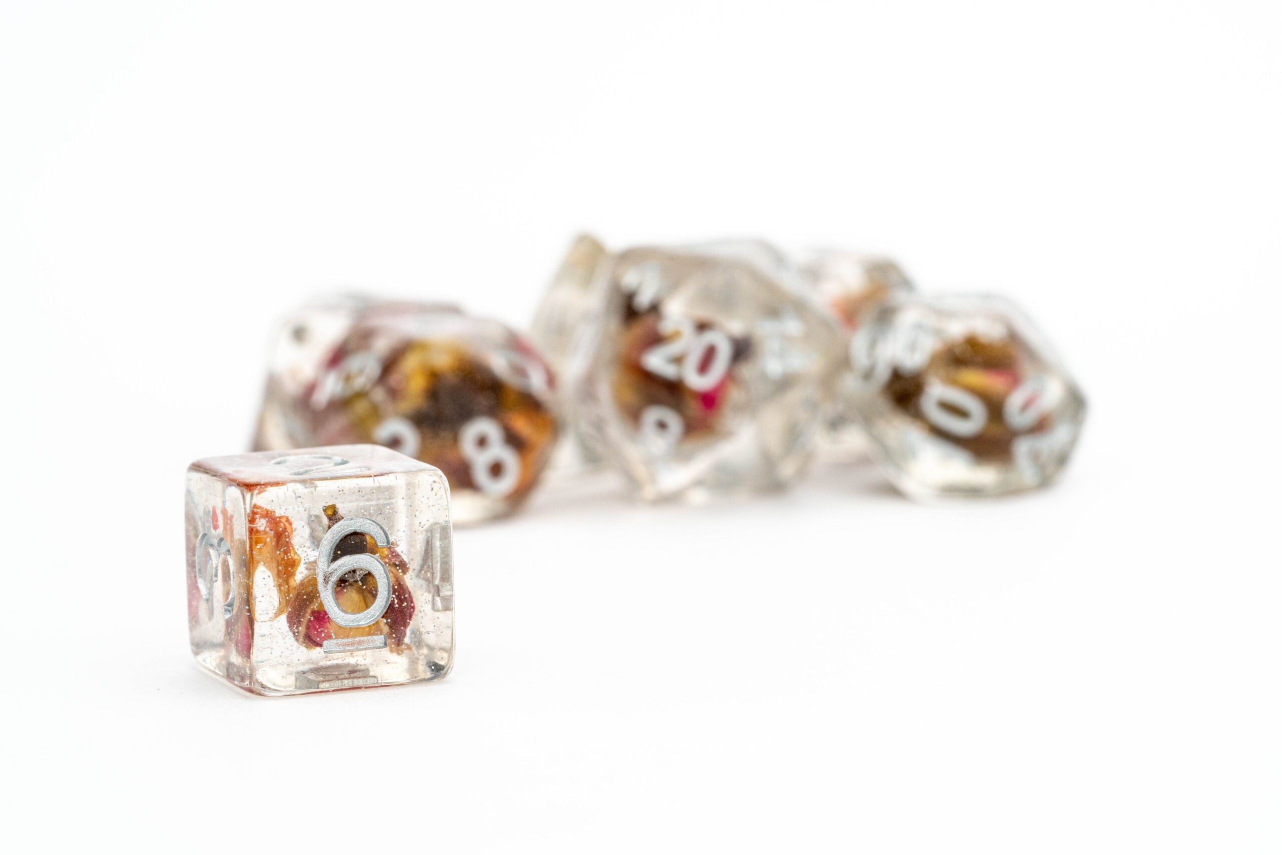 Rose Dice 16mm Resin Poly Dice Set