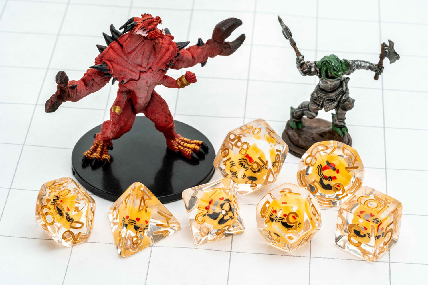 Cat Dice 16mm Resin Poly Dice Set