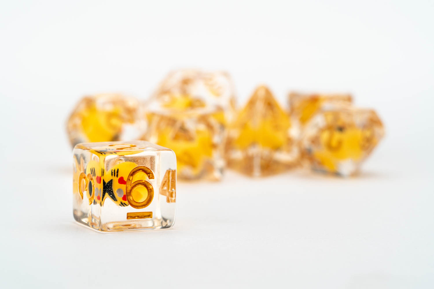 Cat Dice 16mm Resin Poly Dice Set