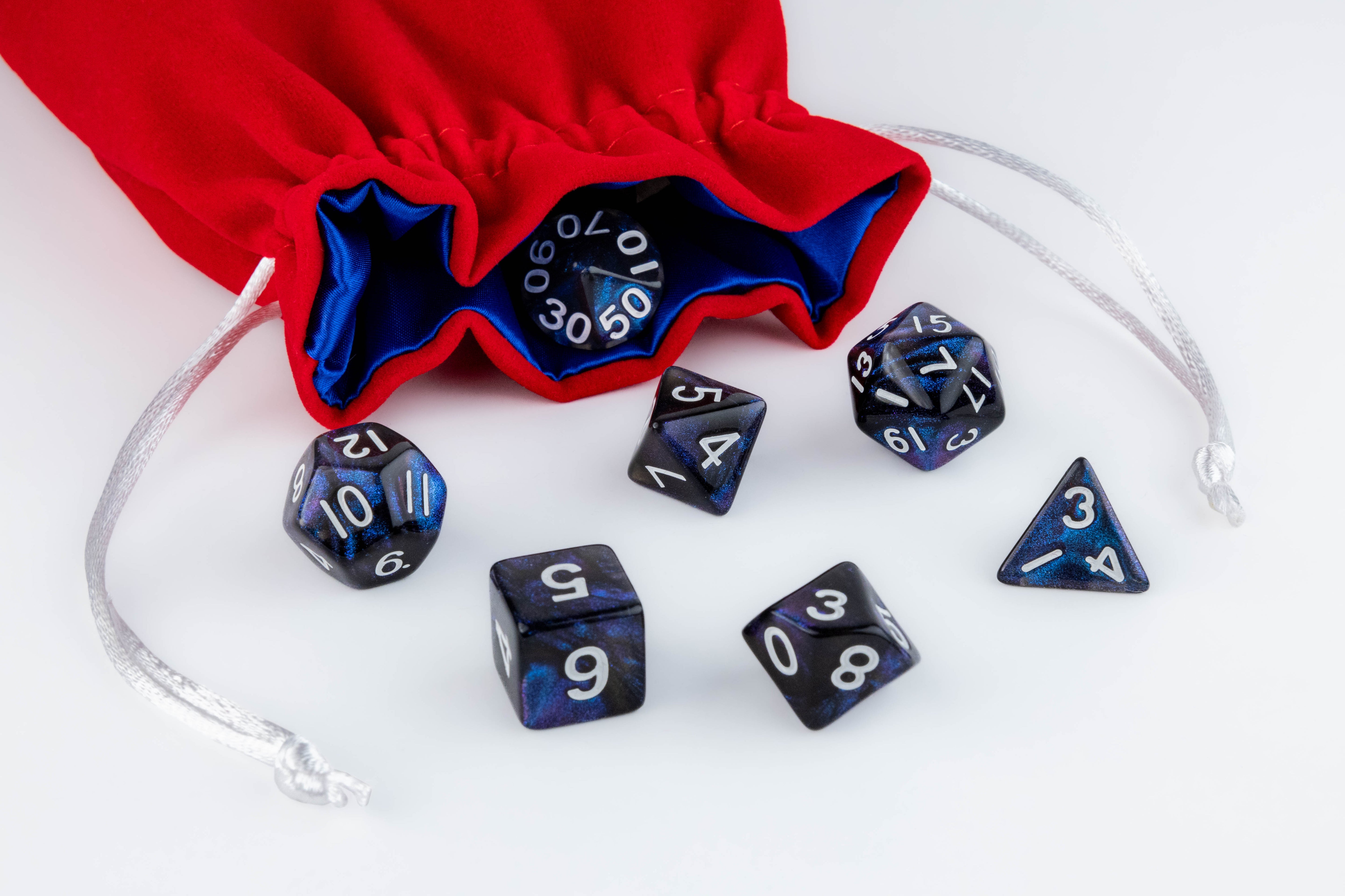 Velvet Dice Bag With Satin Liner 6"x8"