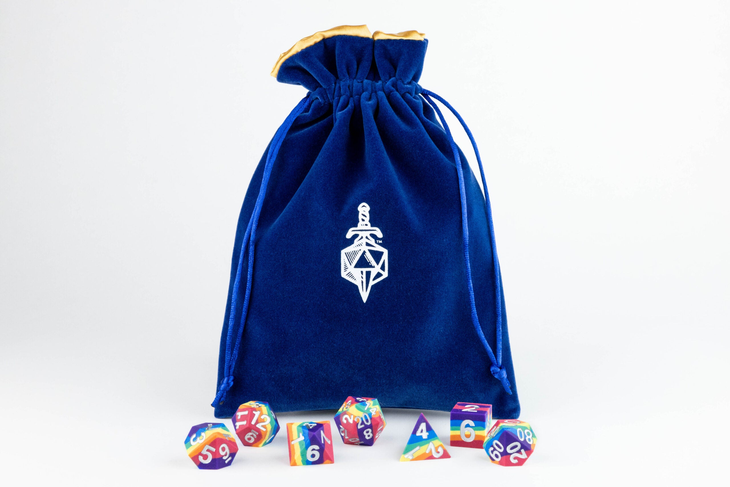Velvet Dice Bag With Satin Liner 6"x8"