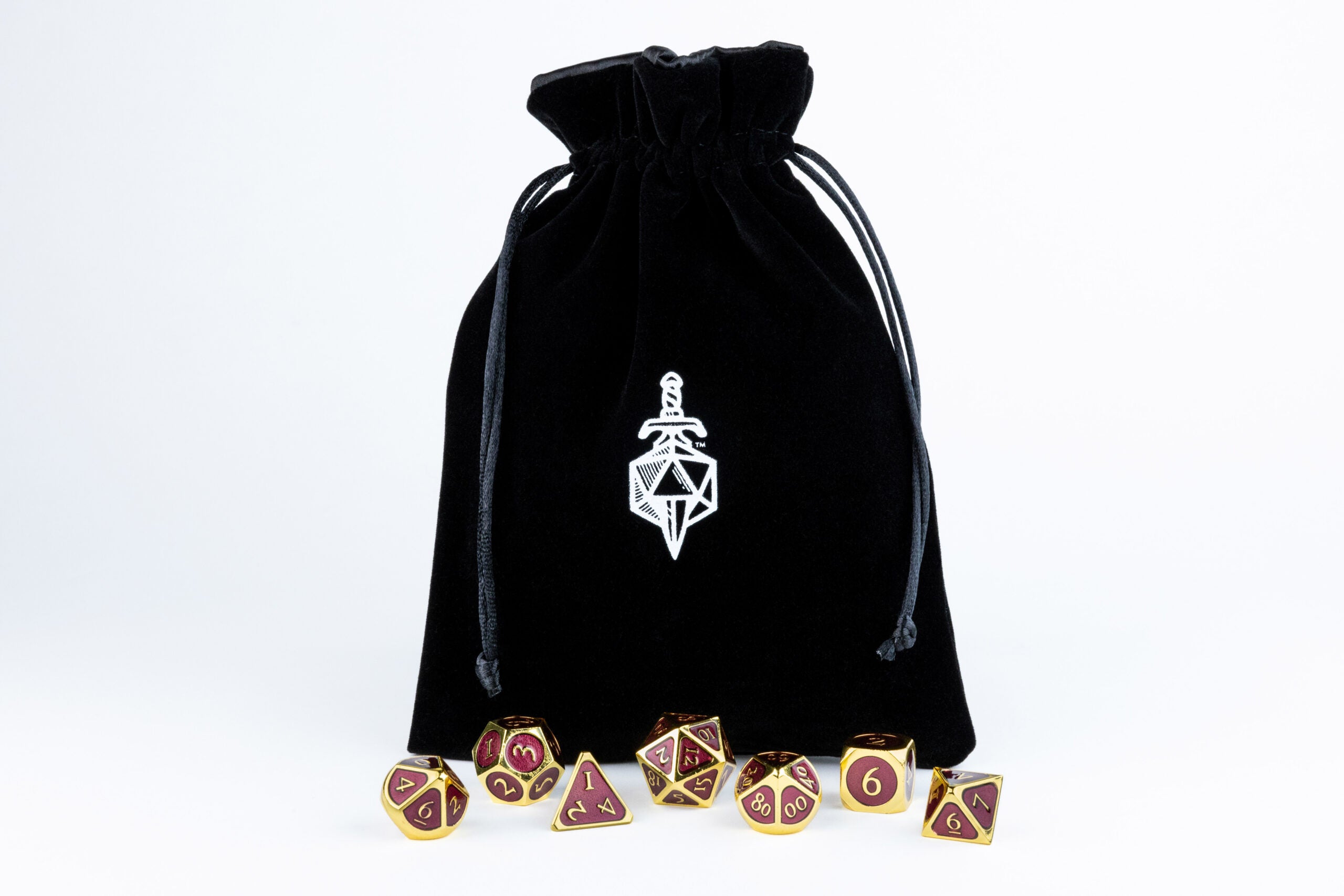 Velvet Dice Bag With Satin Liner 6"x8"