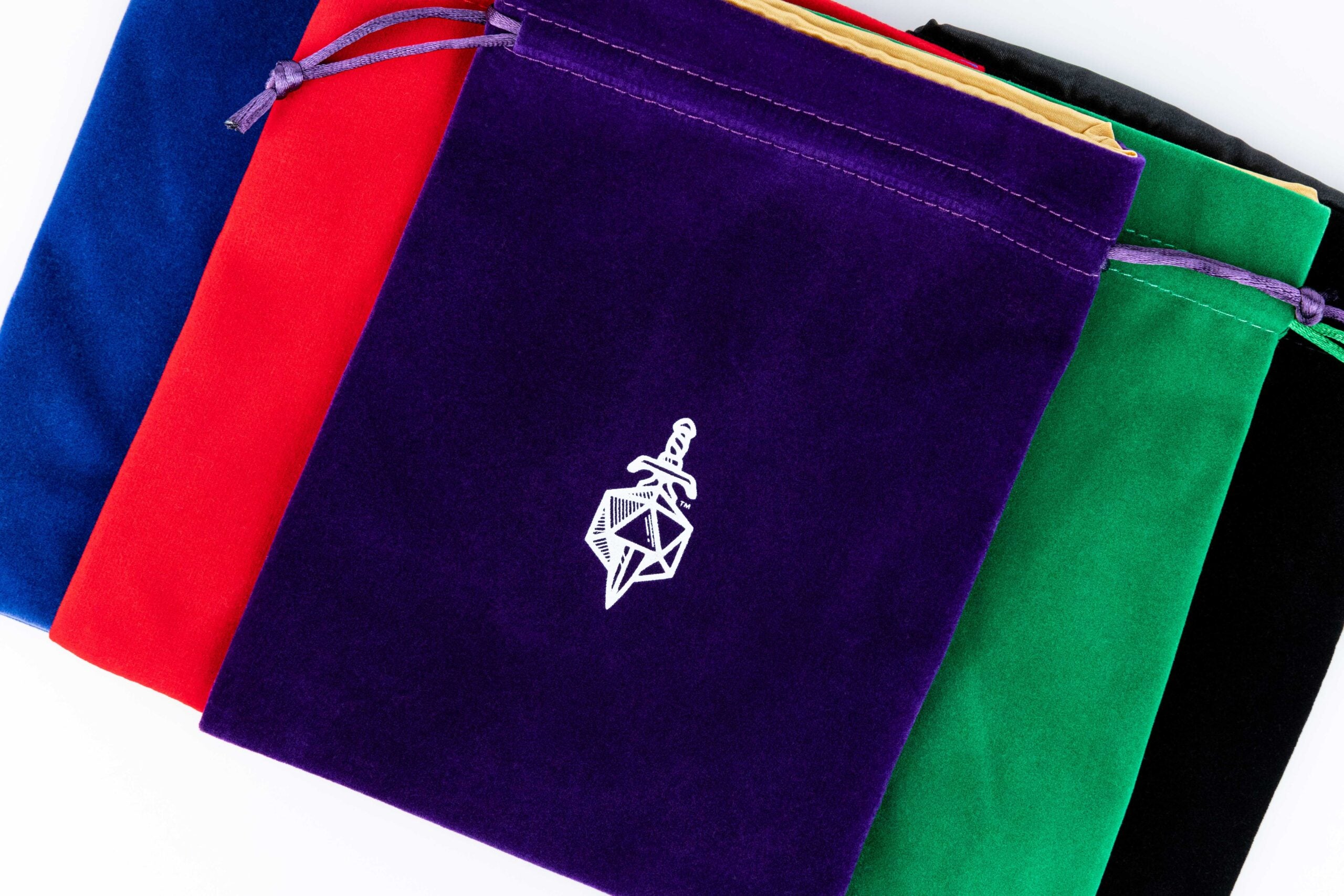 Velvet Dice Bag With Satin Liner 6"x8"