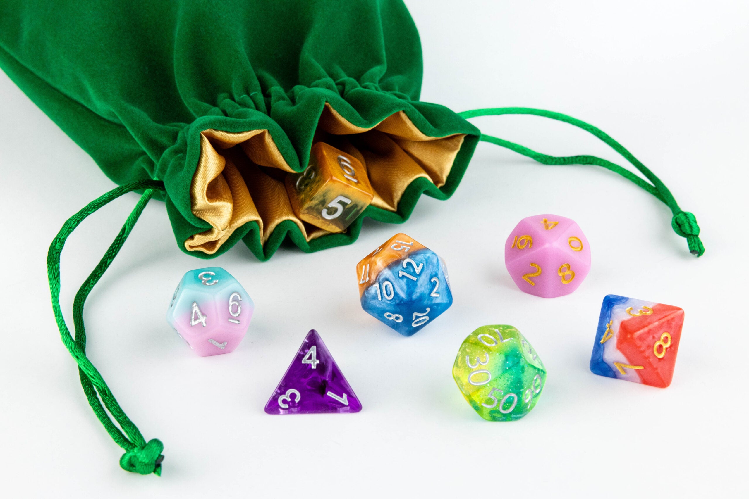 Velvet Dice Bag With Satin Liner 6"x8"