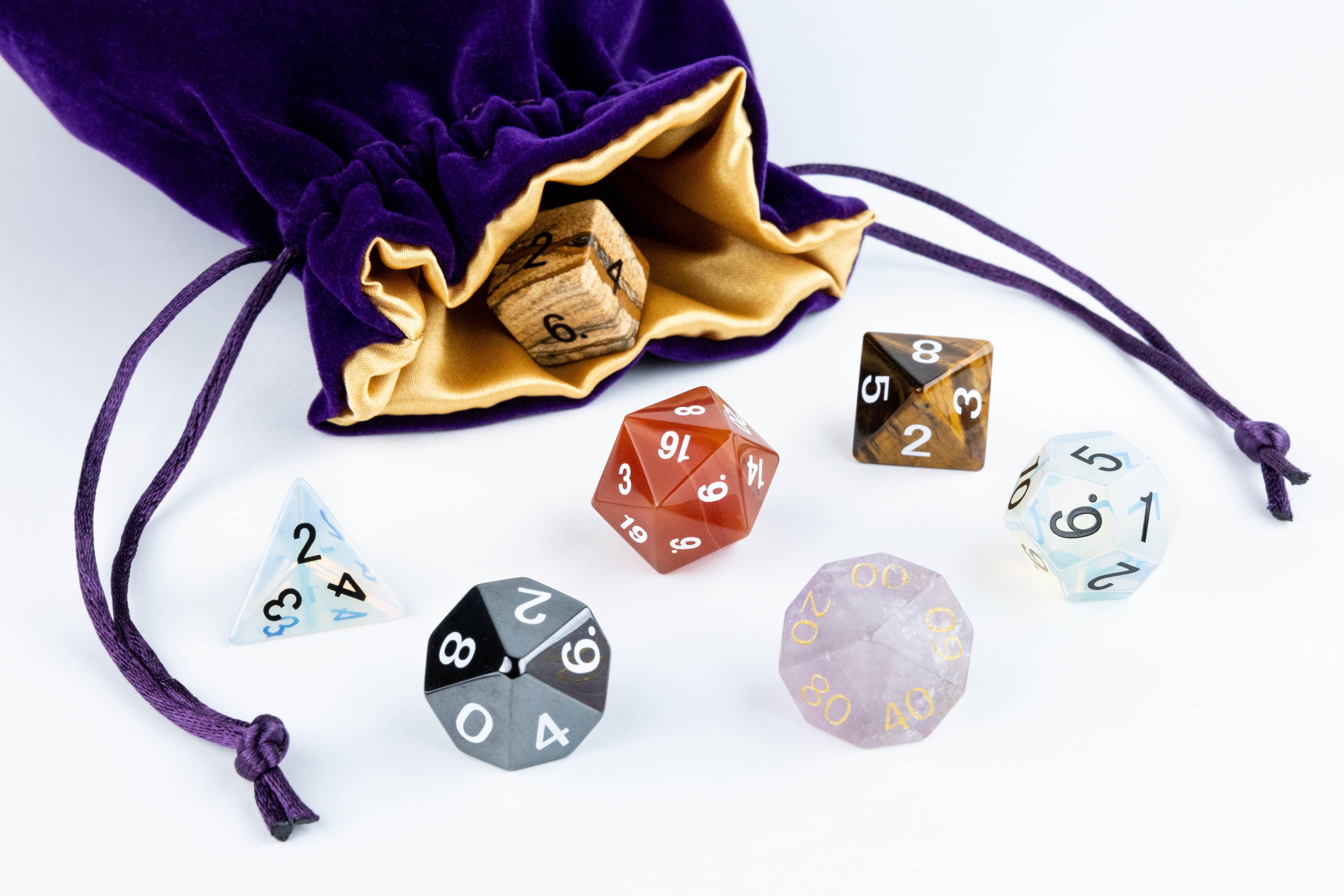 Velvet Dice Bag With Satin Liner 6"x8"