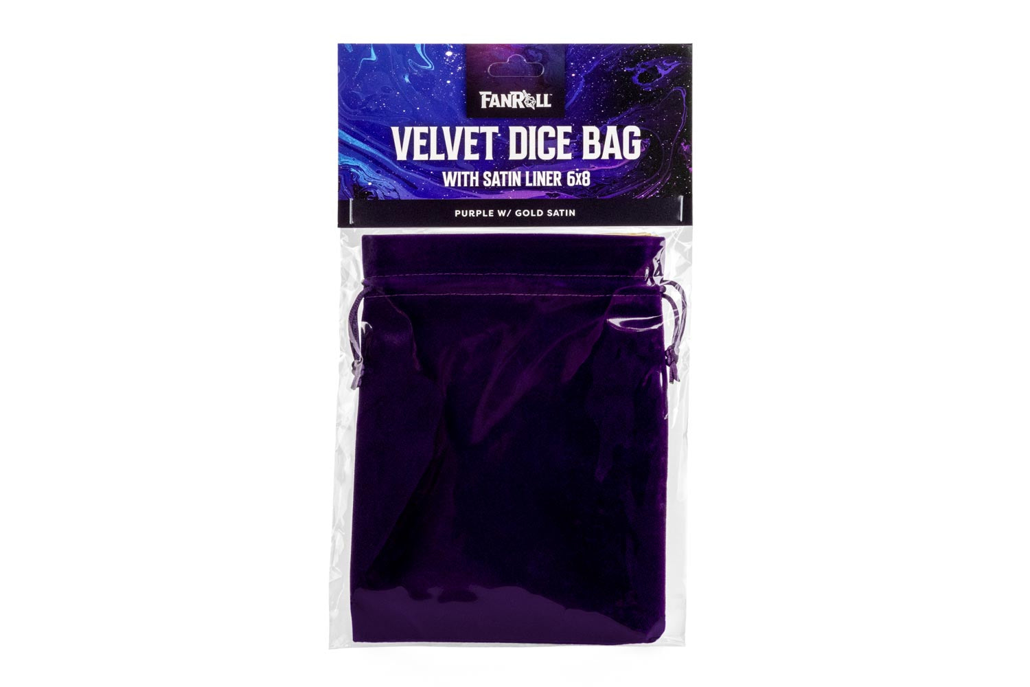 Velvet Dice Bag With Satin Liner 6"x8"