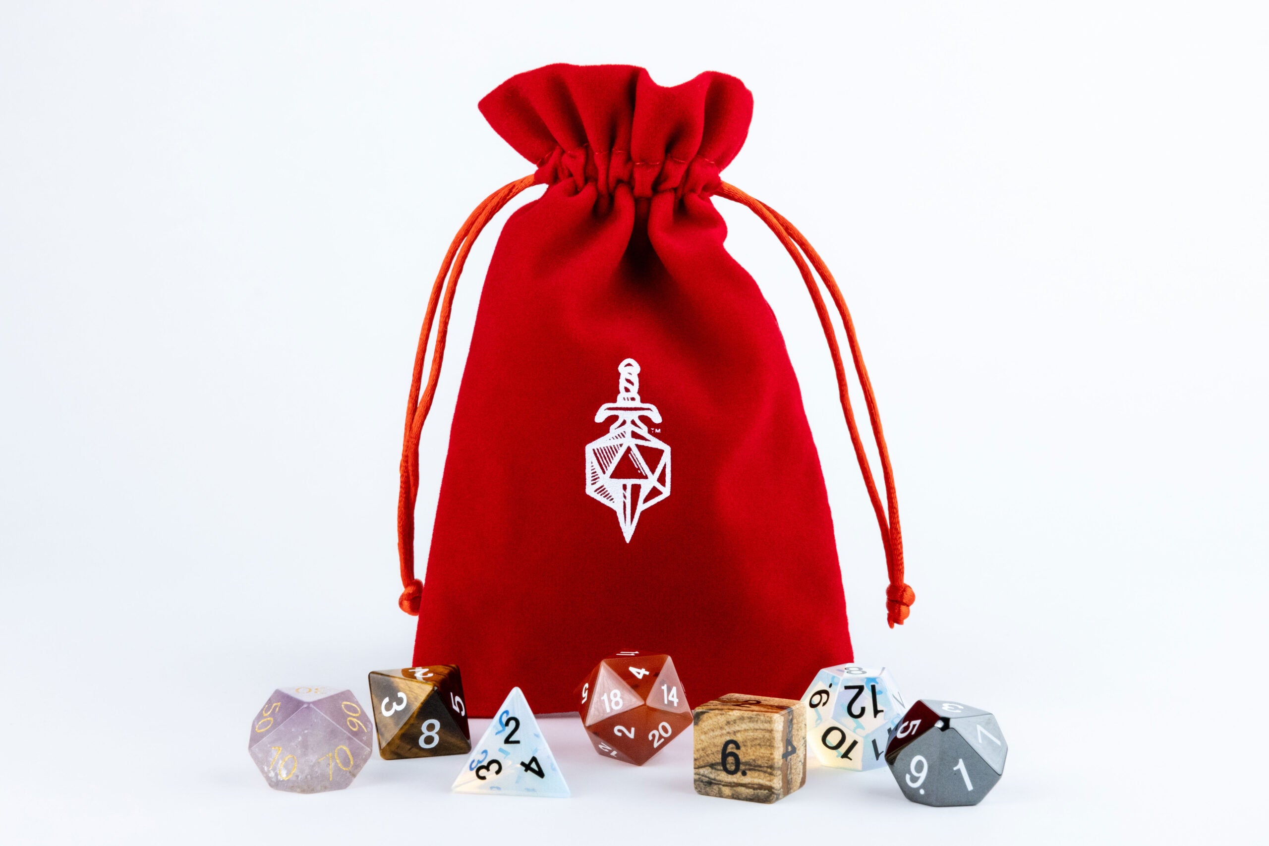 Velvet Dice Bag With Satin Liner 4"x6"