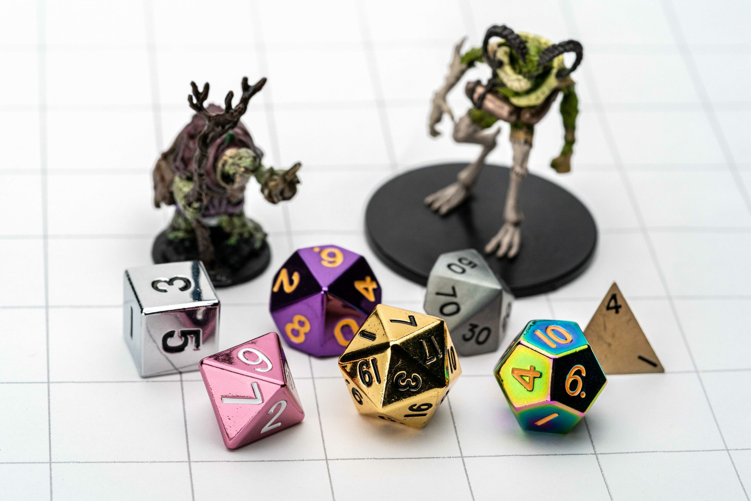 Adopt a Misfit Metal Dice Set 16mm Polyhedral Dice Set