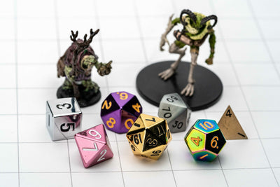 Adopt a Misfit Metal Dice Set 16mm Polyhedral Dice Set, image 5