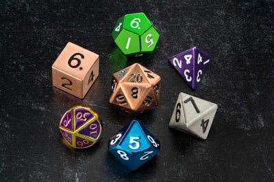 Adopt a Misfit Metal Dice Set 16mm Polyhedral Dice Set, image 8