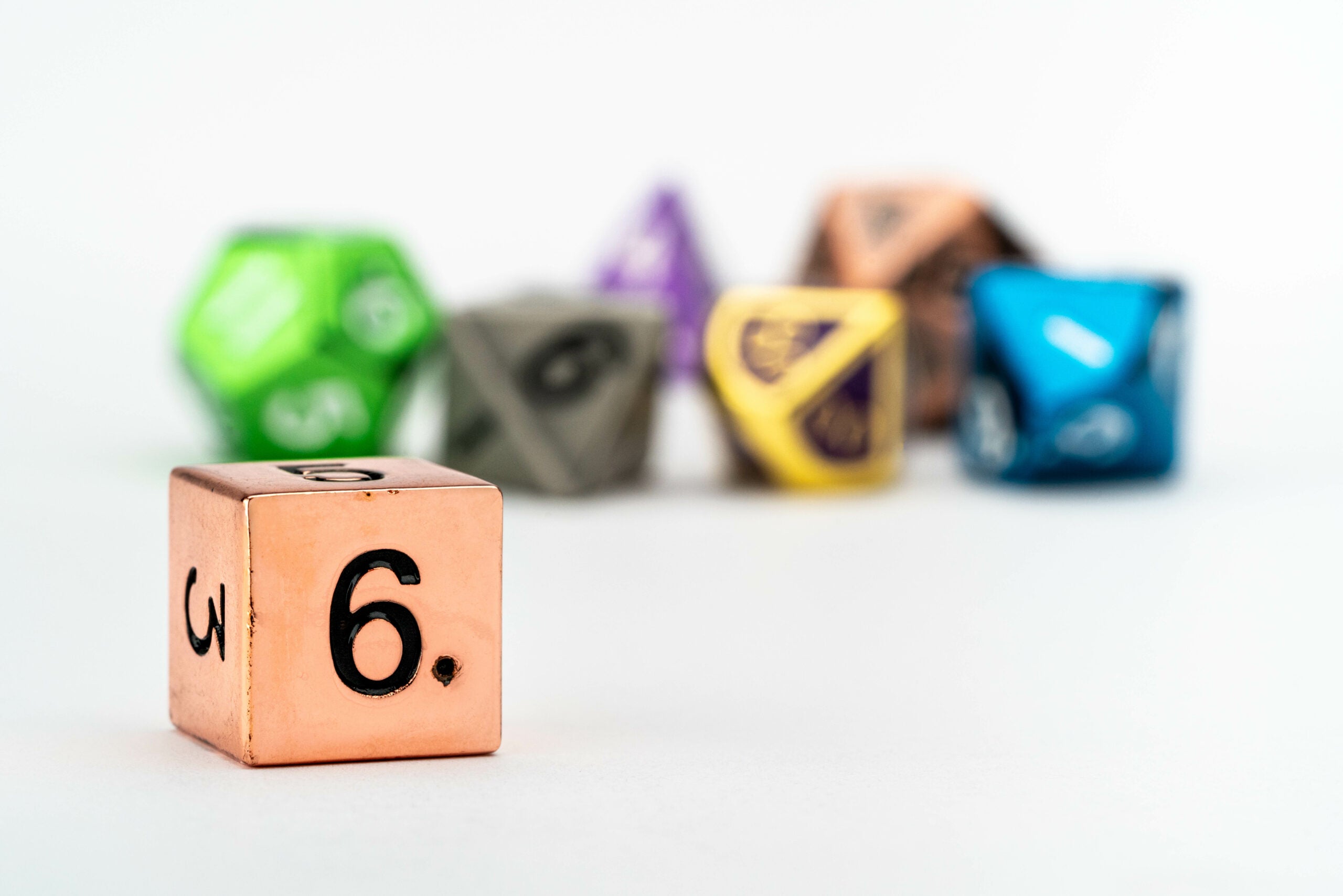 Adopt a Misfit Metal Dice Set 16mm Polyhedral Dice Set
