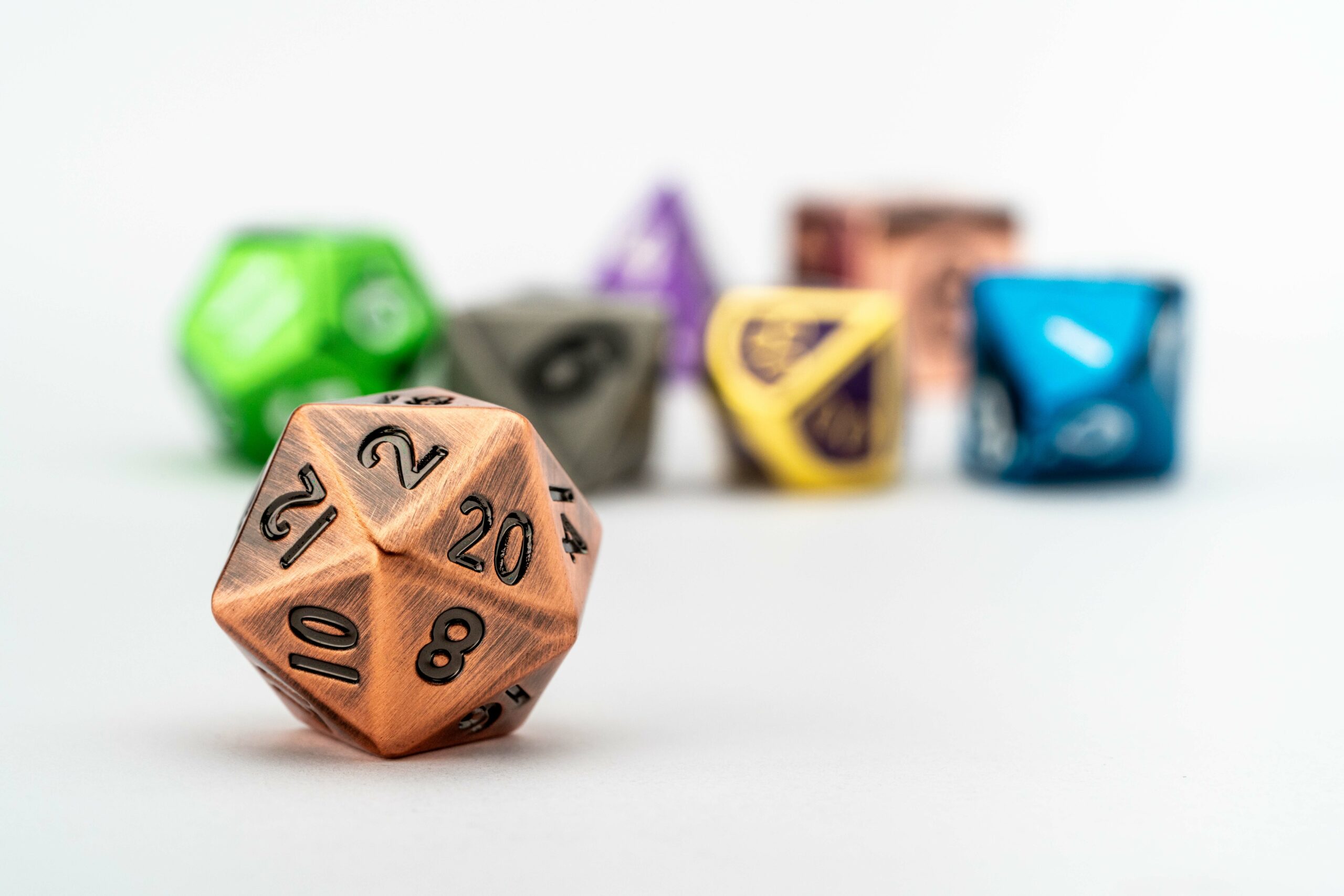 Adopt a Misfit Metal Dice Set 16mm Polyhedral Dice Set