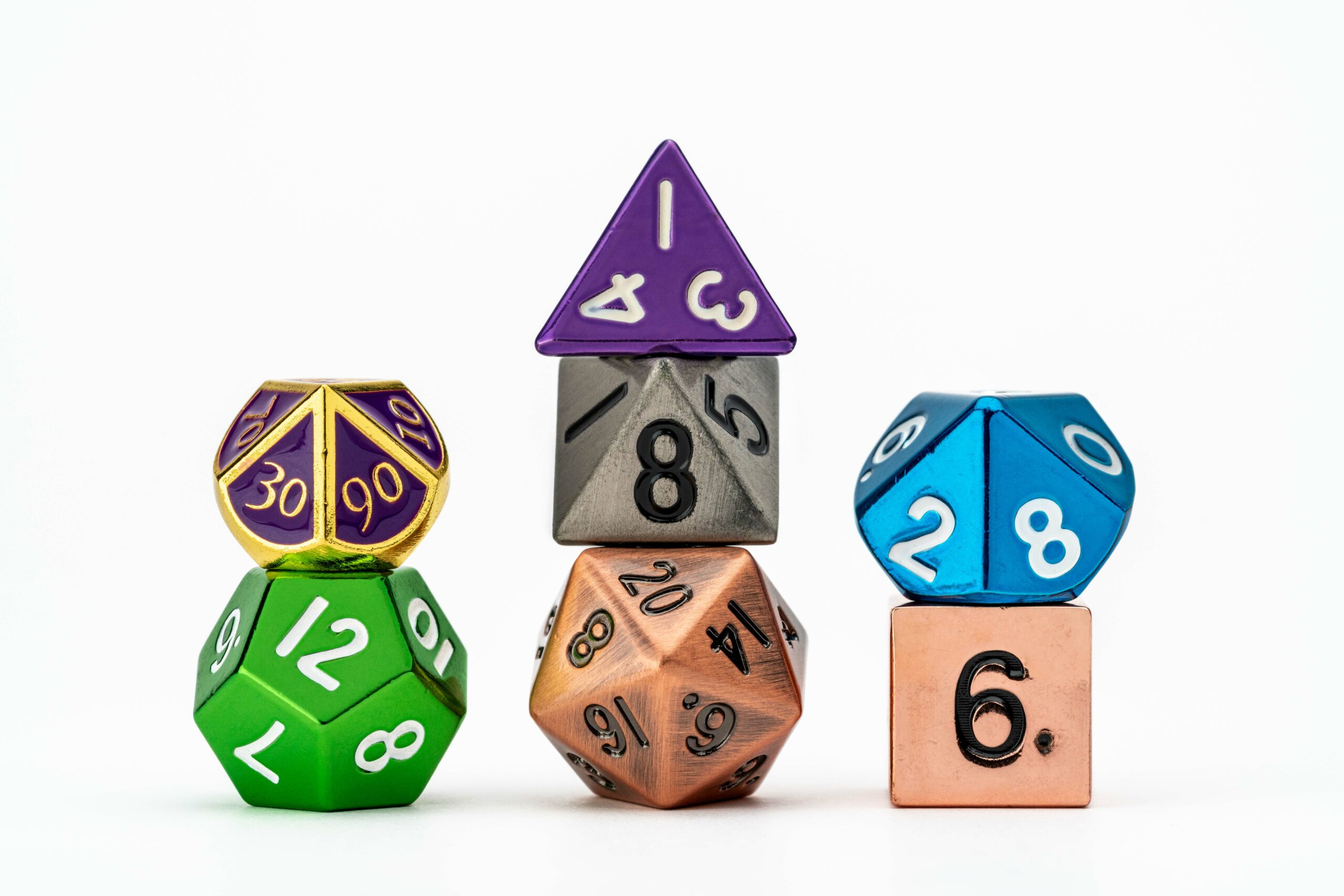 Adopt a Misfit Metal Dice Set 16mm Polyhedral Dice Set