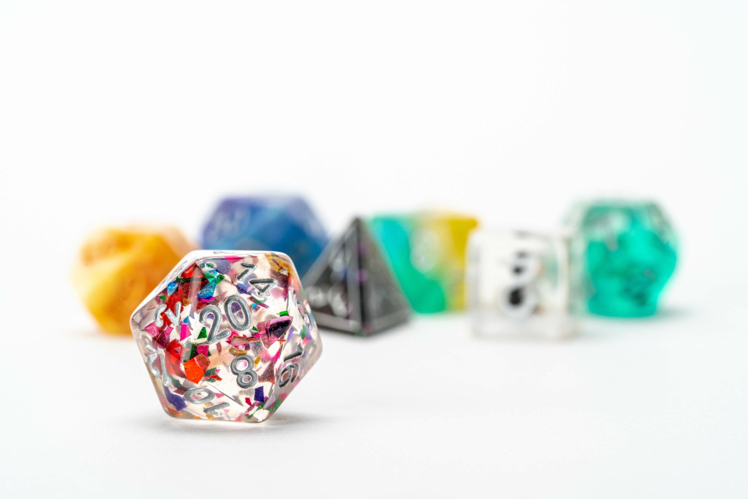 Mystery Misfit Resin Polyhedral Dice Set