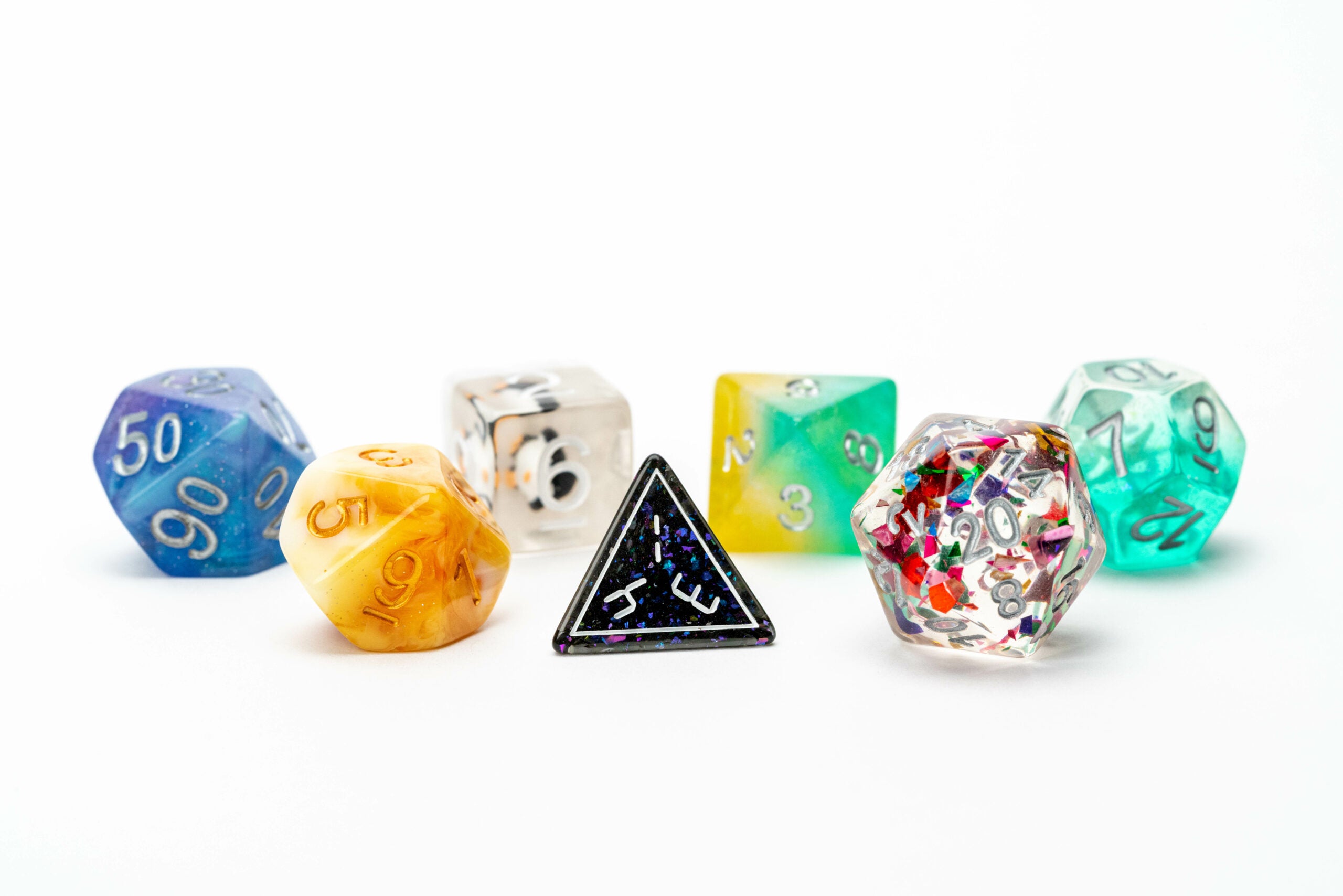 Mystery Misfit Resin Polyhedral Dice Set