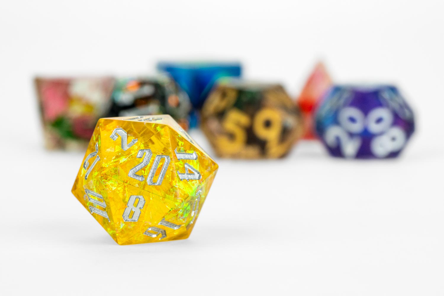 Mystery Misfit Sharp Edge Resin Polyhedral Dice Set
