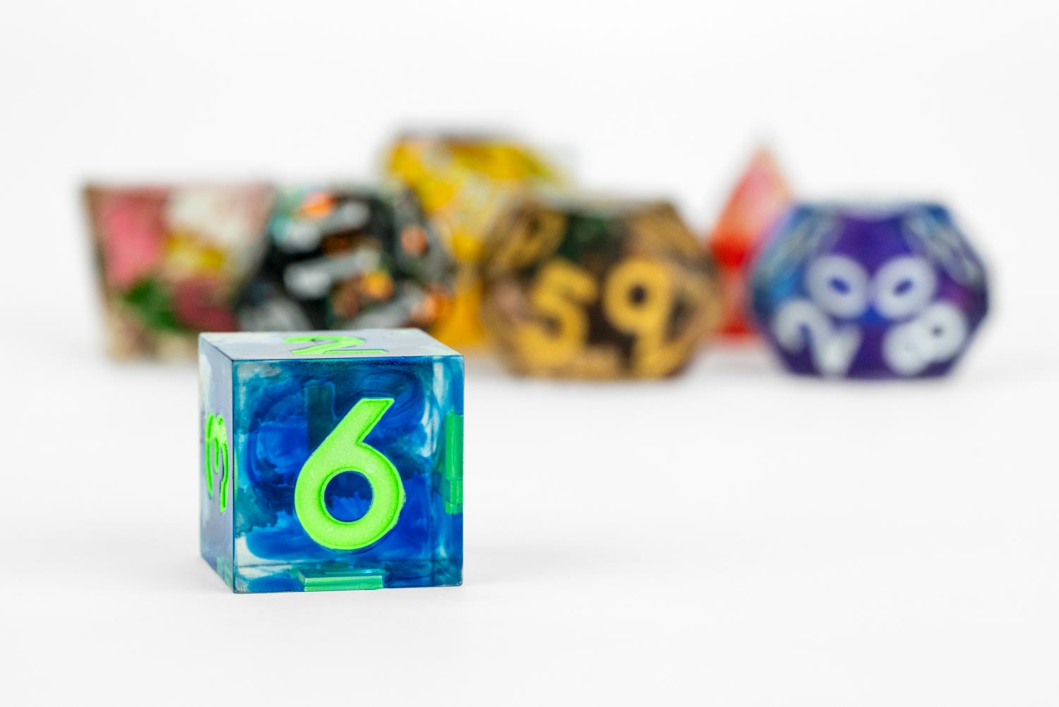 Mystery Misfit Sharp Edge Resin Polyhedral Dice Set