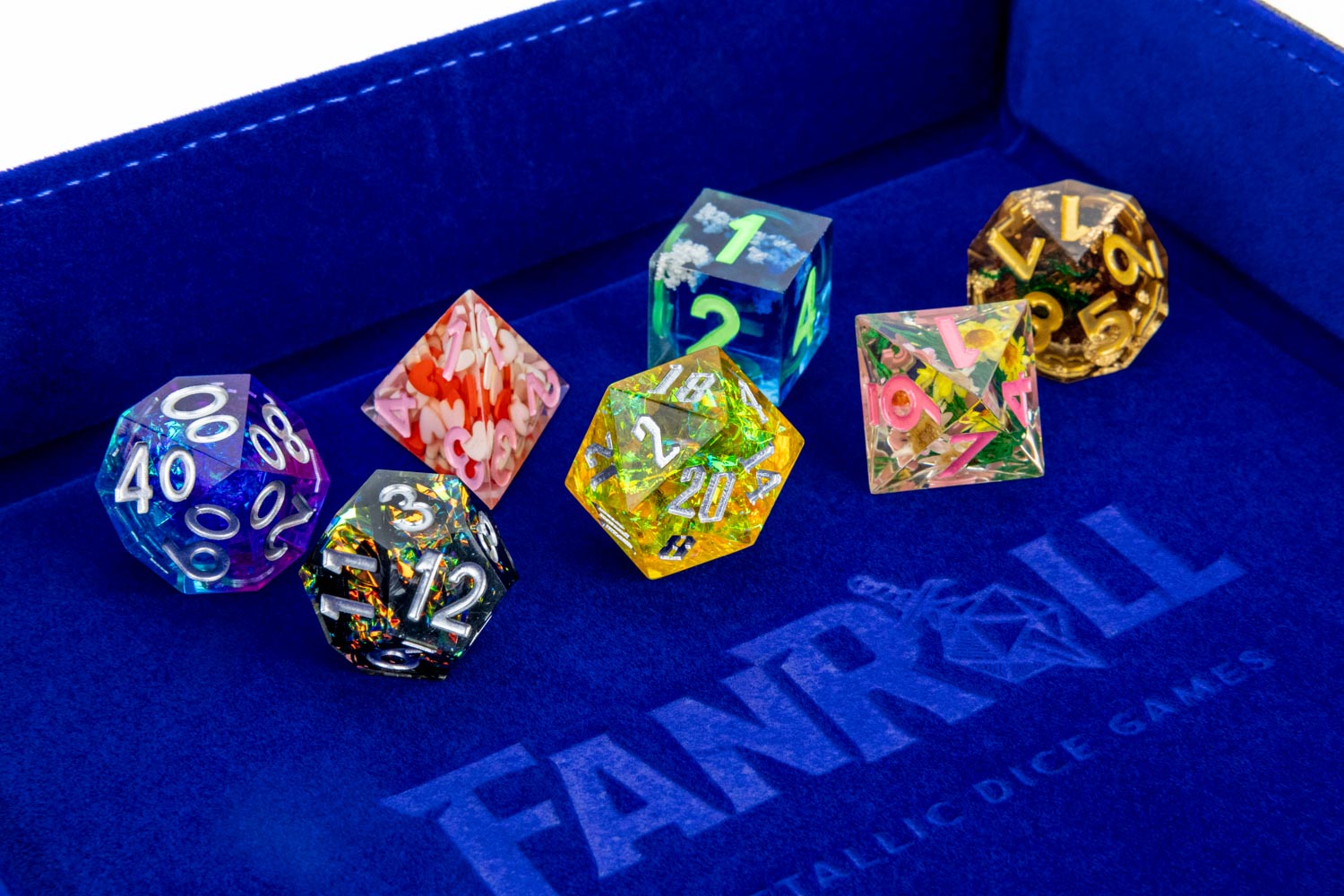 Mystery Misfit Sharp Edge Resin Polyhedral Dice Set