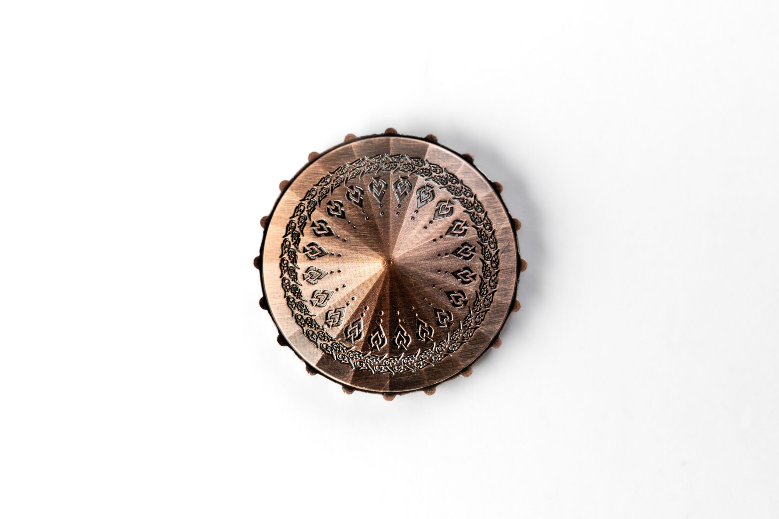 Metal d20 Spinner: Antique Copper