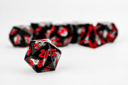 Website Exclusive- Dark Dungeon Sharp Edge Sticker Dice Set with Bonus Pin