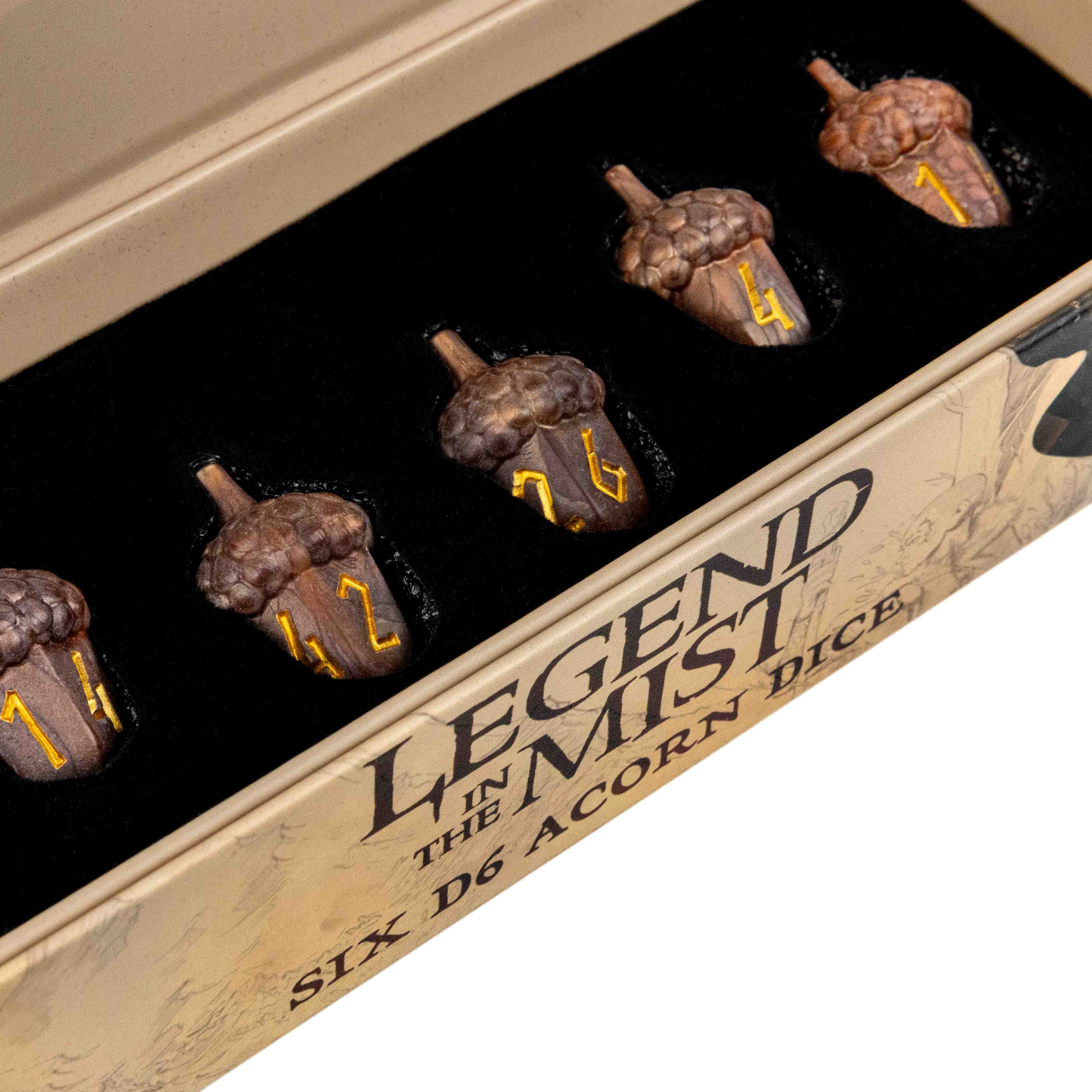 Legend in the Mist Resin Acorn Dice Set – FanRoll