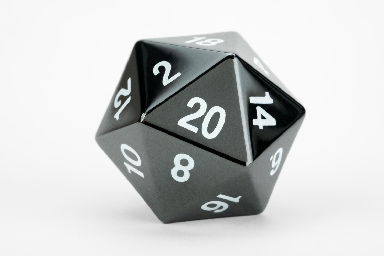 Engraved Hematite: Full-Sized 16mm Polyhedral Dice Set
