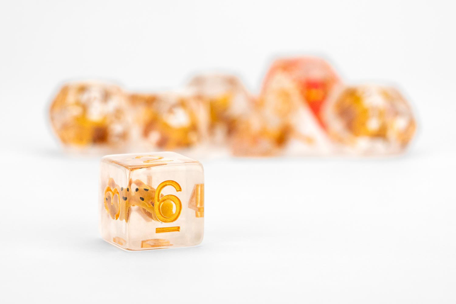 Santa Set Reindeer Dice 16mm Resin Poly Dice Set